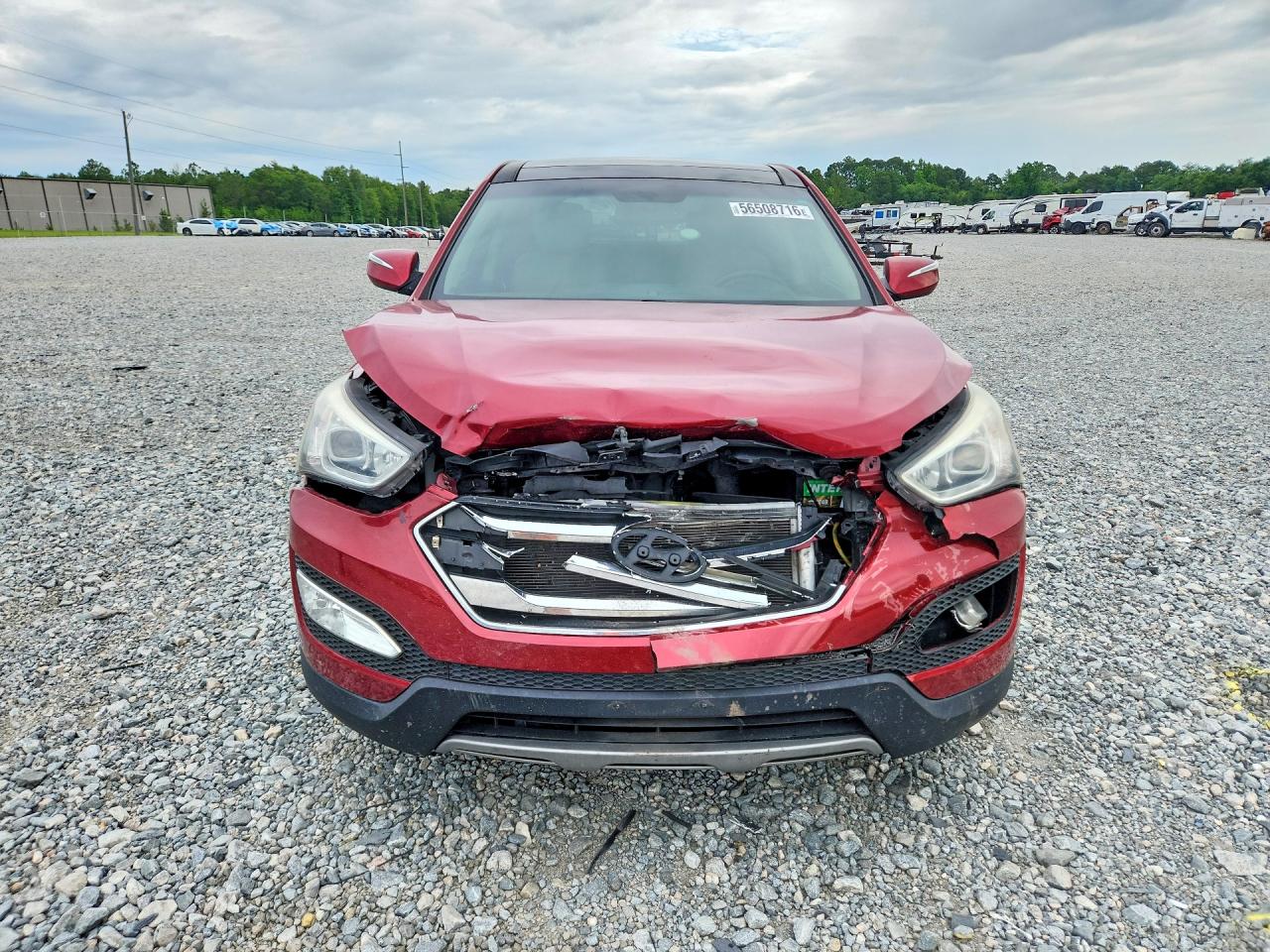 2013 Hyundai Santa Fe Sport 2.4l Red vin: 5XYZU3LB8DG062952