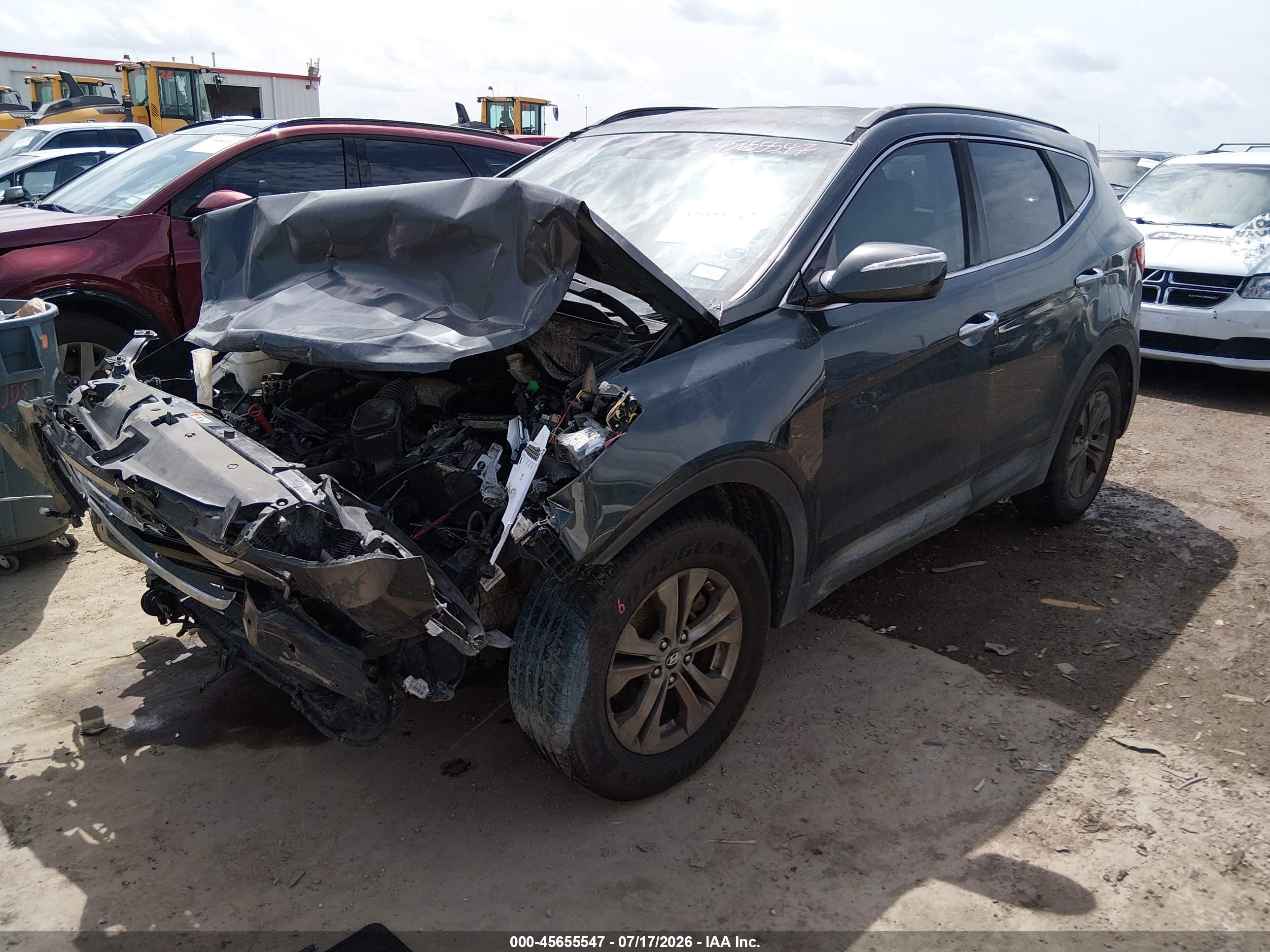2013 Hyundai Santa Fe Sport Серый vin: 5XYZU3LB8DG079685