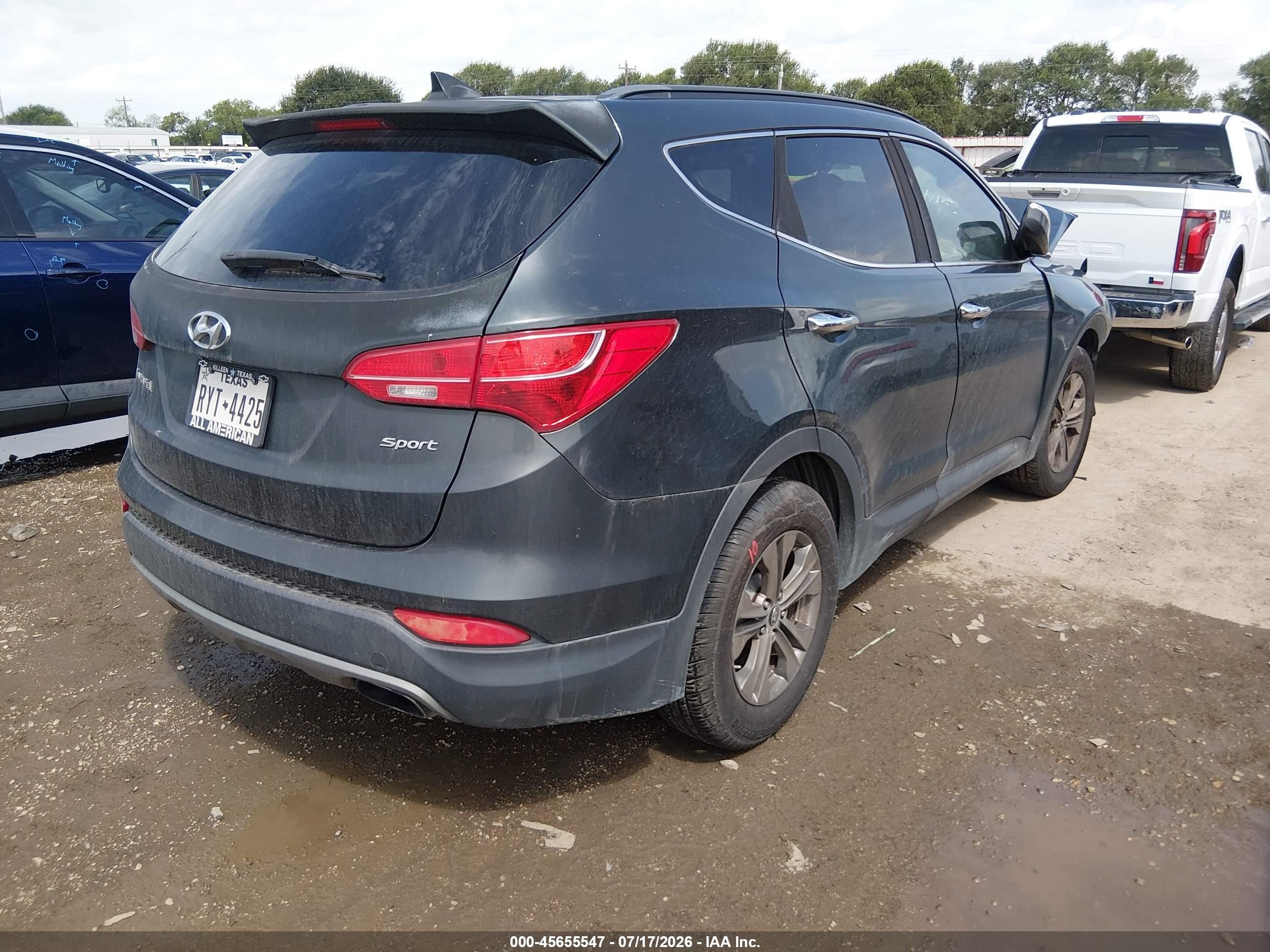 2013 Hyundai Santa Fe Sport Серый vin: 5XYZU3LB8DG079685