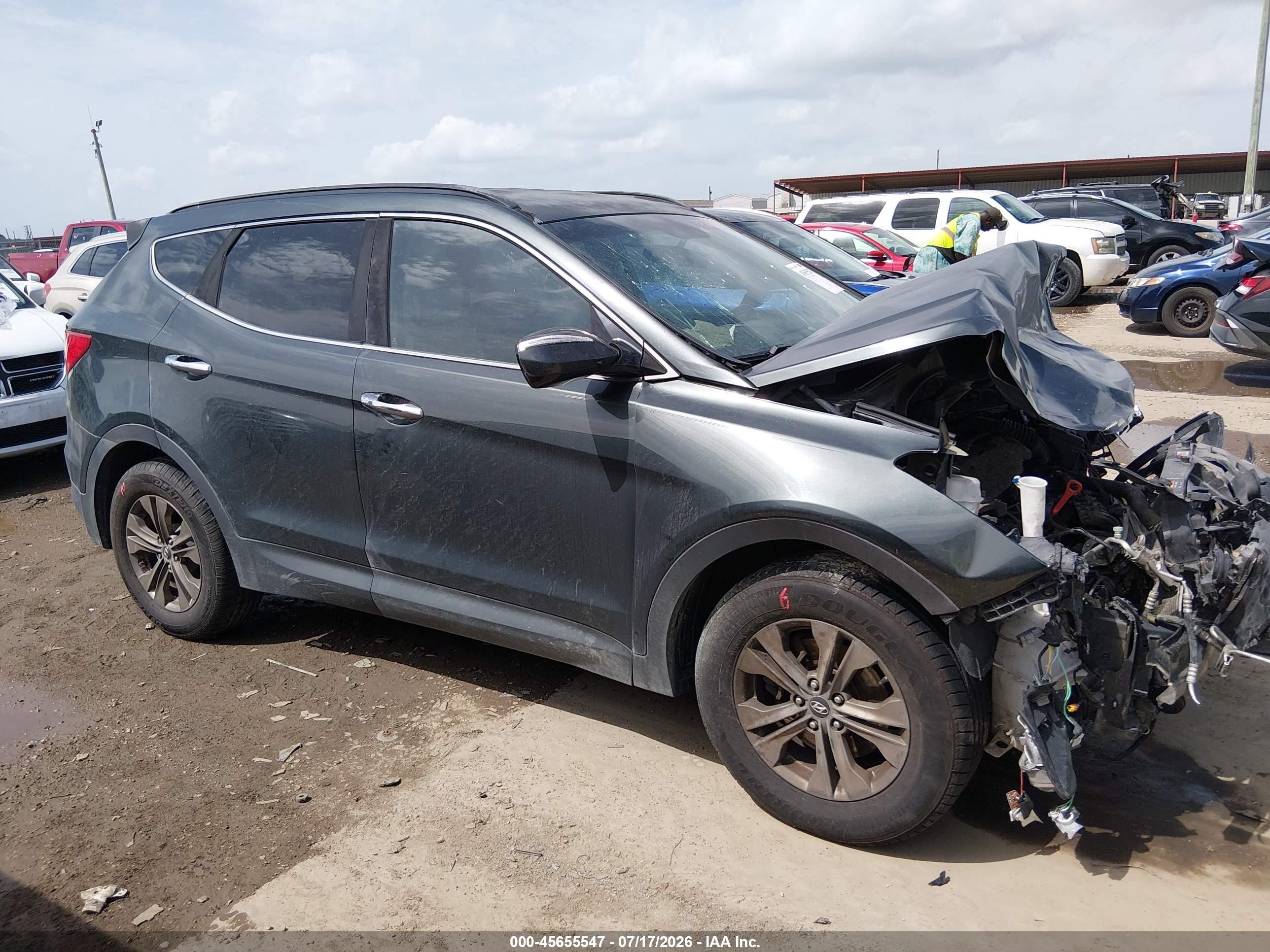 2013 Hyundai Santa Fe Sport Серый vin: 5XYZU3LB8DG079685