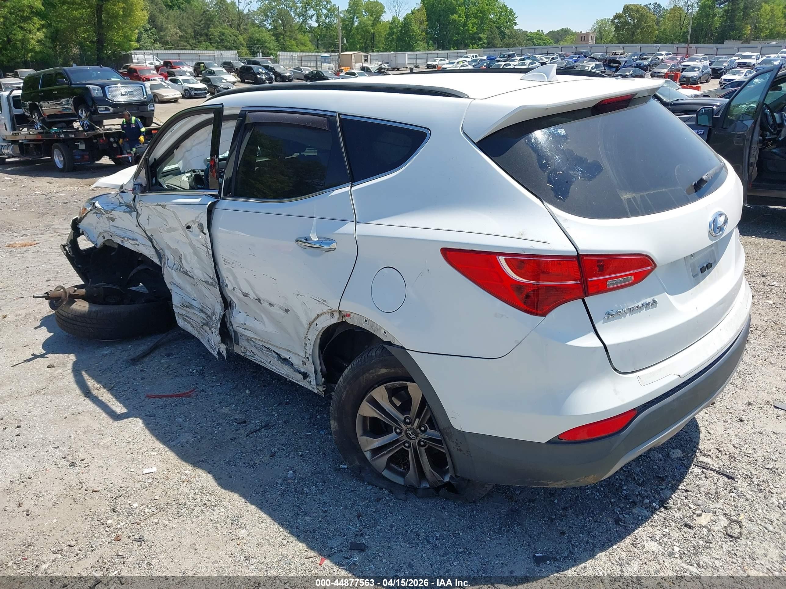 2013 Hyundai Santa Fe Sport White vin: 5XYZU3LB8DG123958