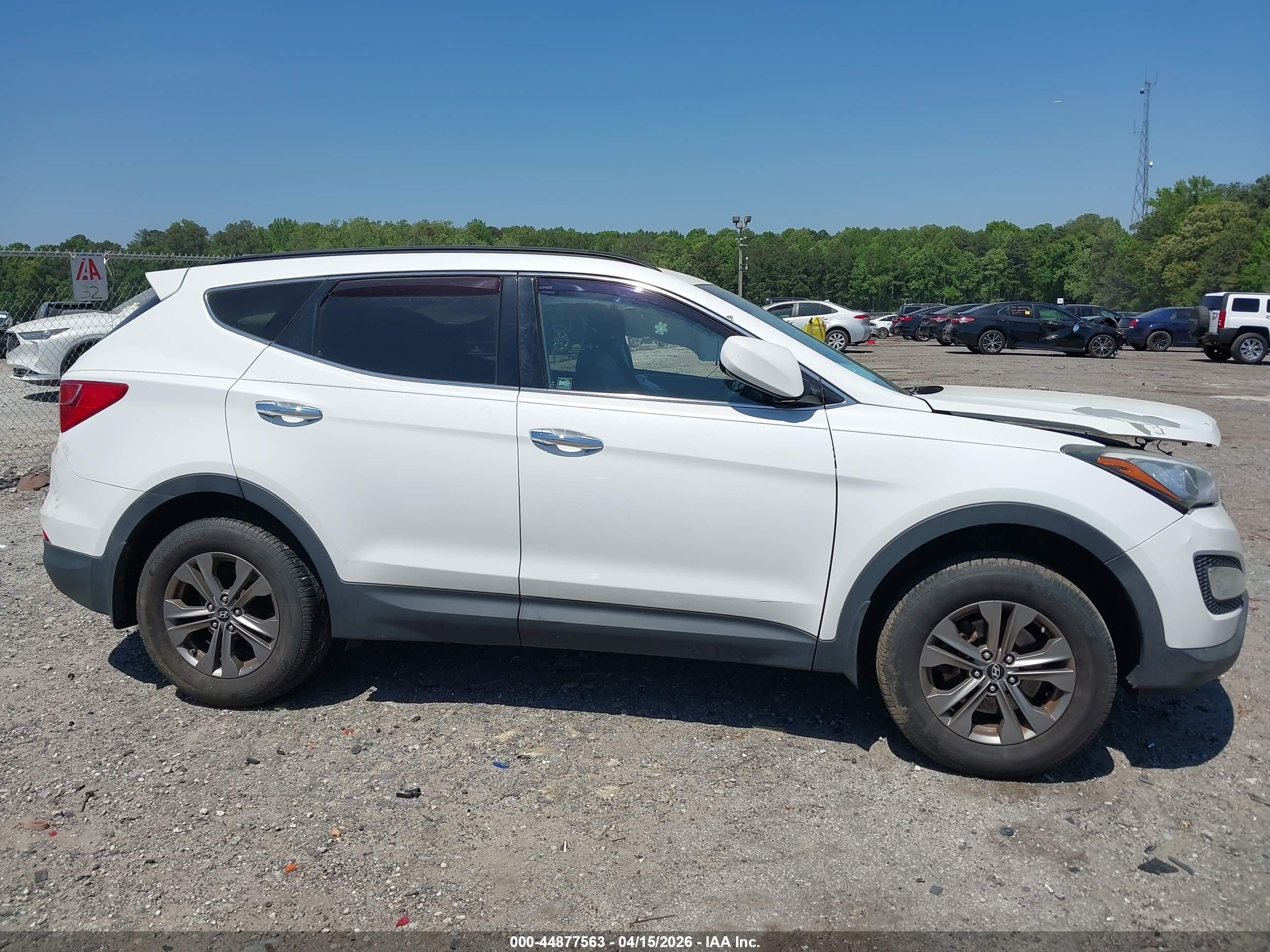 2013 Hyundai Santa Fe Sport White vin: 5XYZU3LB8DG123958