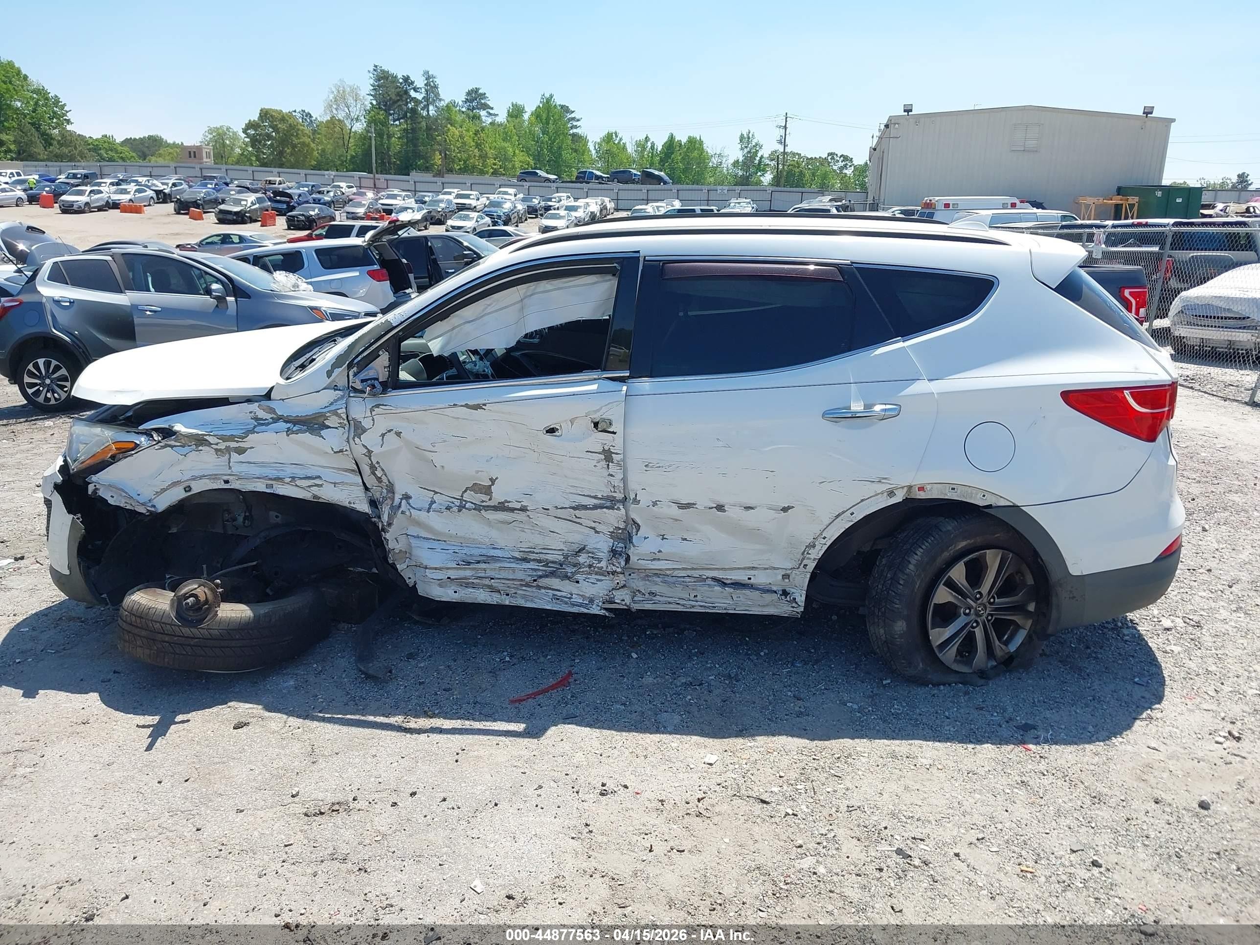2013 Hyundai Santa Fe Sport White vin: 5XYZU3LB8DG123958