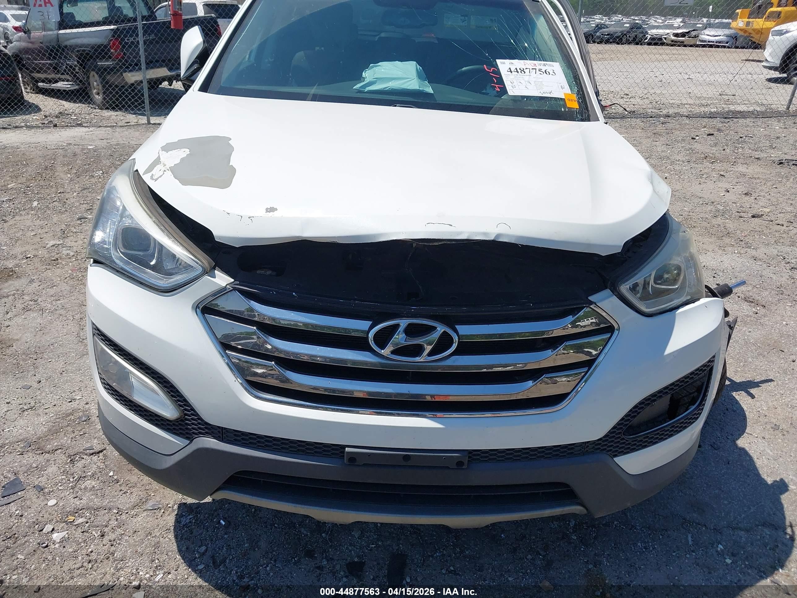 2013 Hyundai Santa Fe Sport White vin: 5XYZU3LB8DG123958