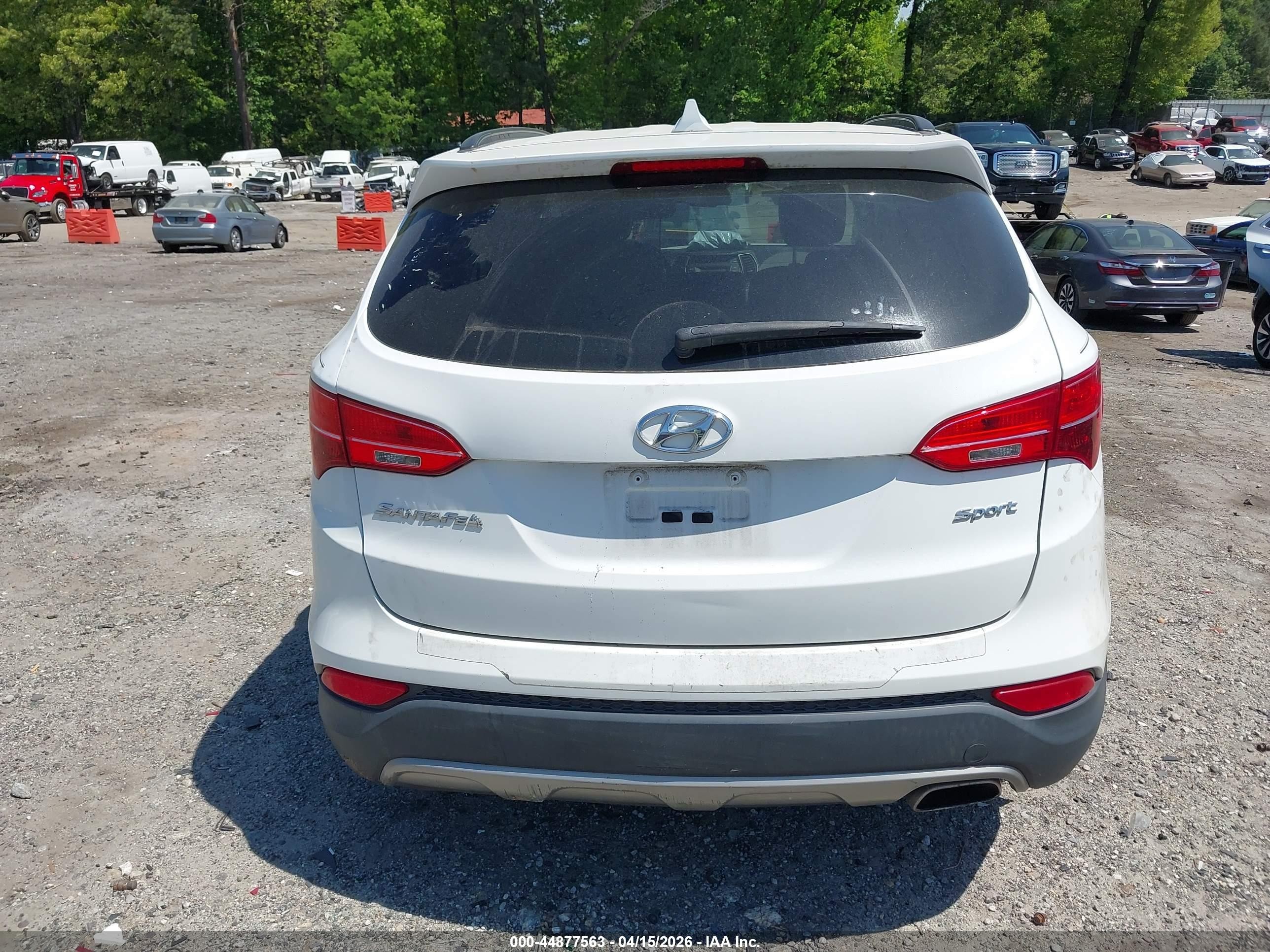 2013 Hyundai Santa Fe Sport White vin: 5XYZU3LB8DG123958