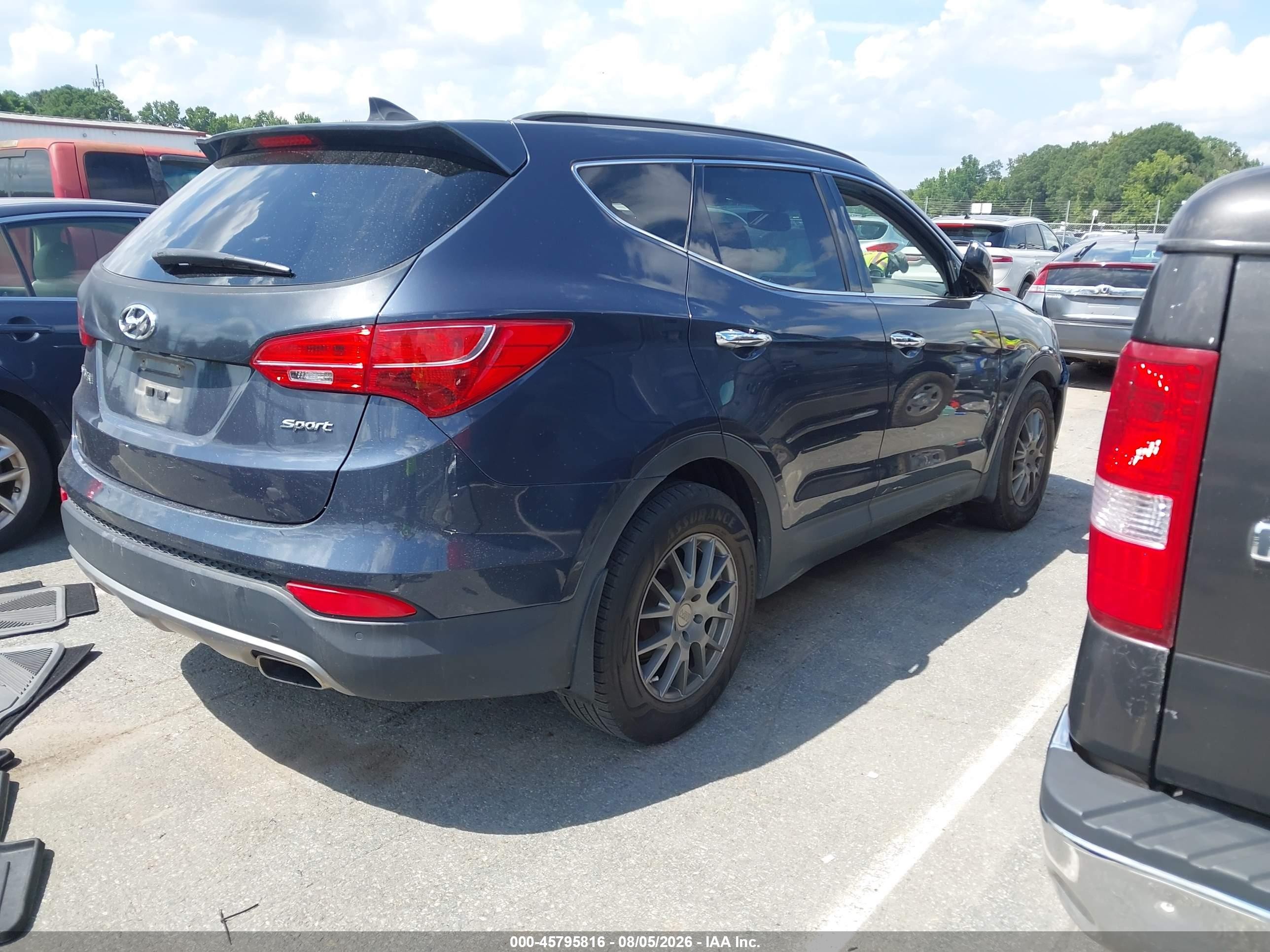2014 Hyundai Santa Fe Sport 2.4l Gray vin: 5XYZU3LB8EG150644