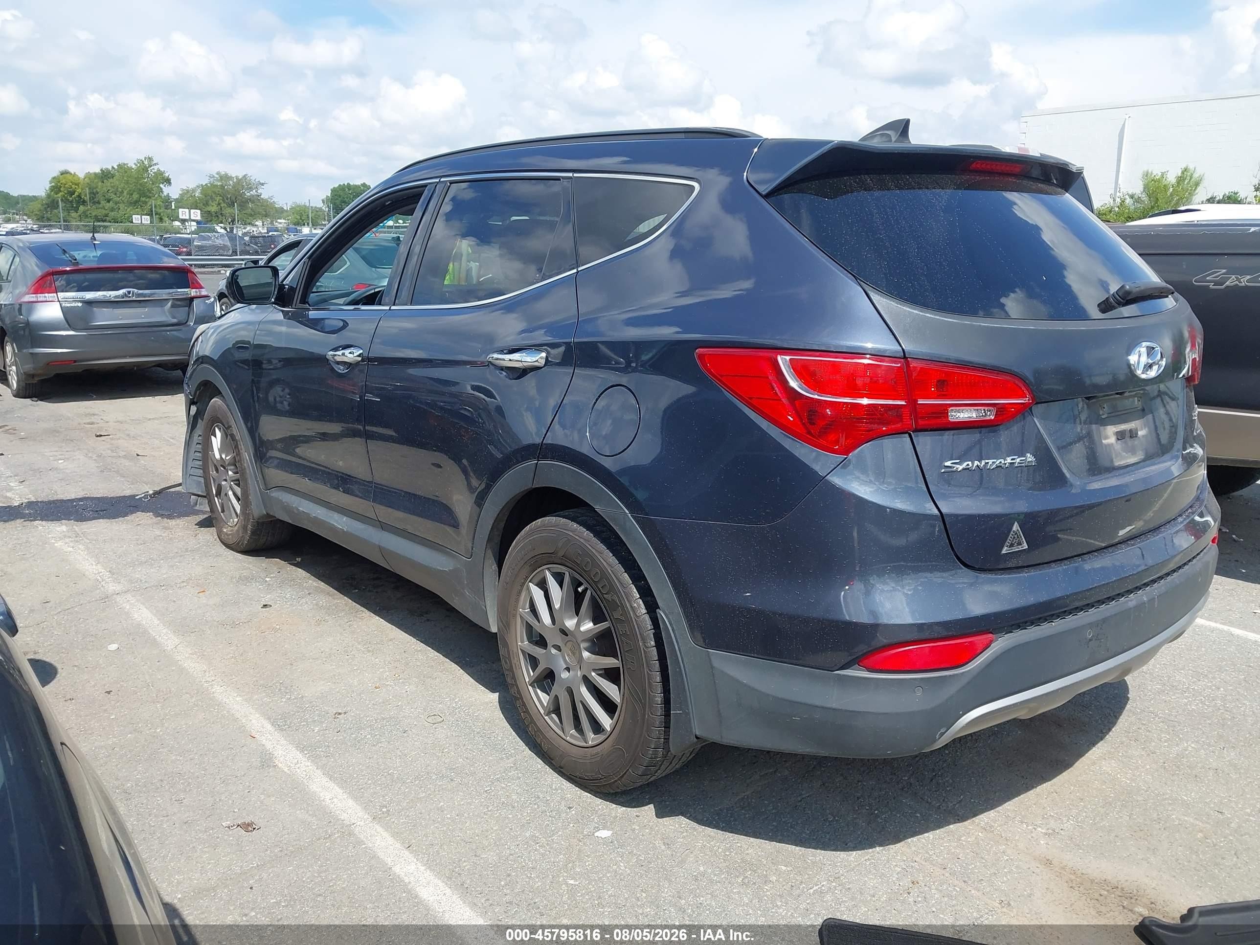 2014 Hyundai Santa Fe Sport 2.4l Gray vin: 5XYZU3LB8EG150644