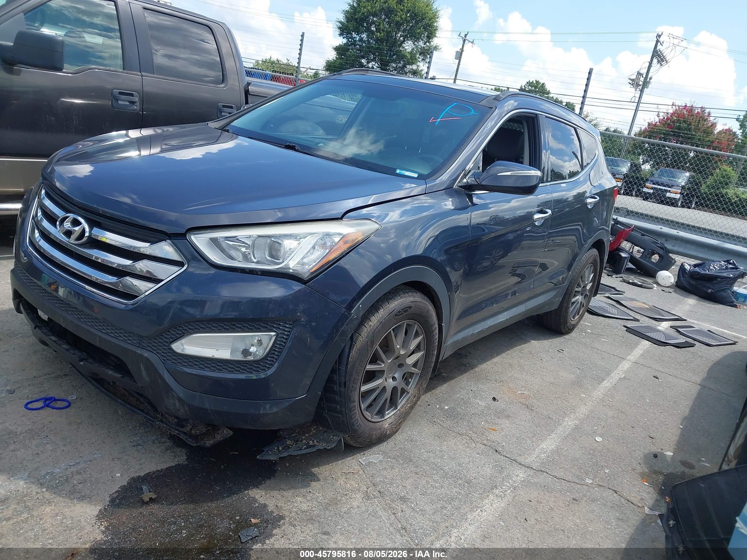 2014 Hyundai Santa Fe Sport 2.4l Gray vin: 5XYZU3LB8EG150644