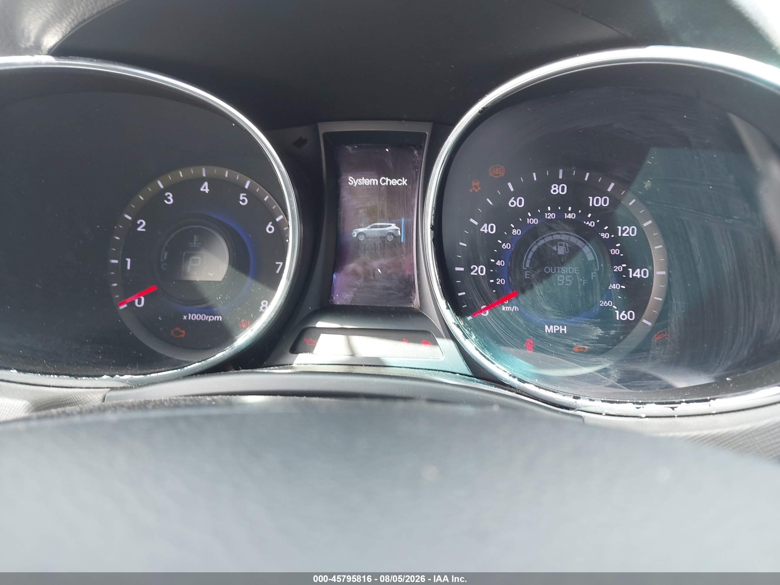 2014 Hyundai Santa Fe Sport 2.4l Gray vin: 5XYZU3LB8EG150644