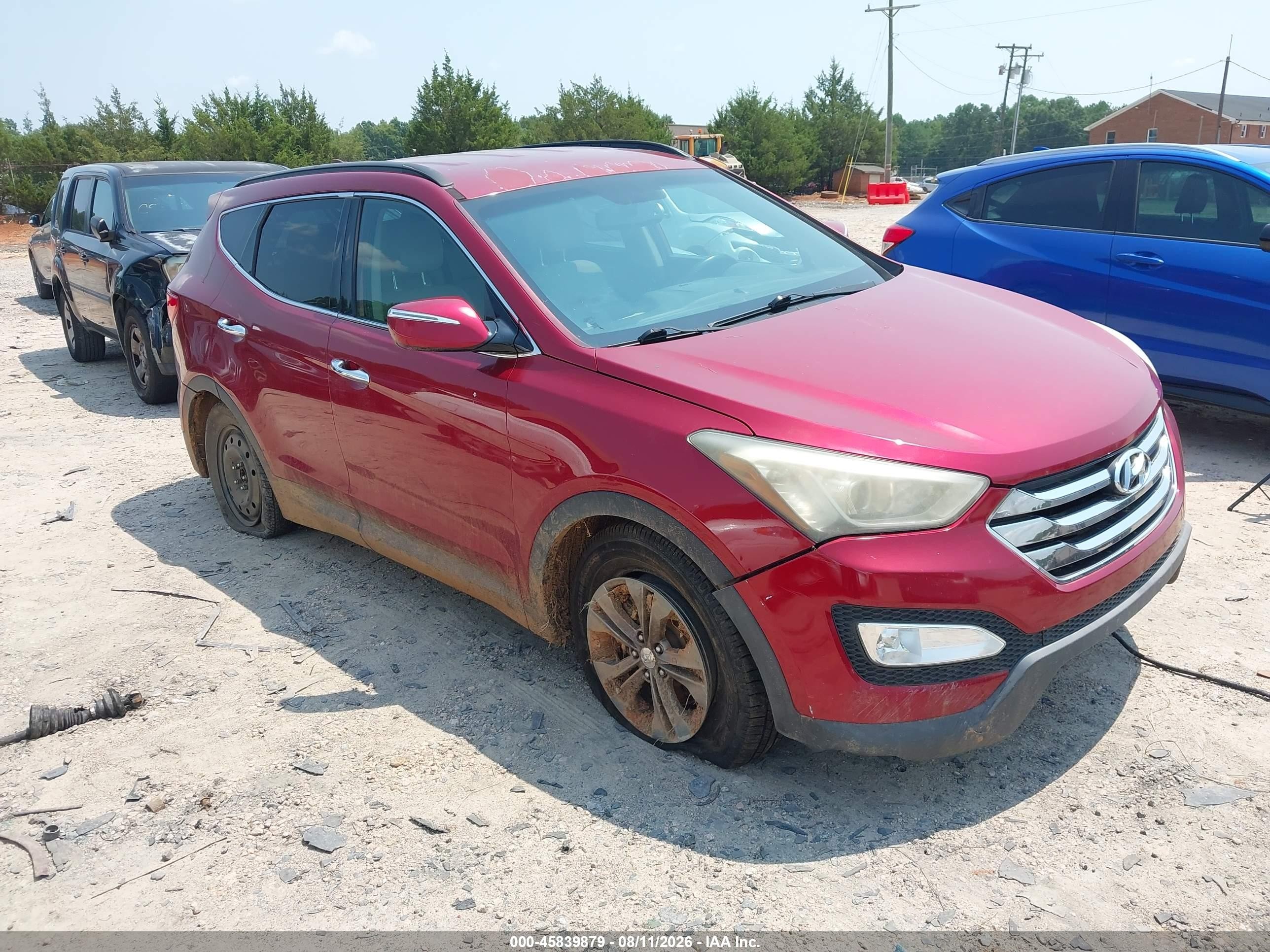 2014 Hyundai Santa Fe Sport 2.4l Red vin: 5XYZU3LB8EG157559