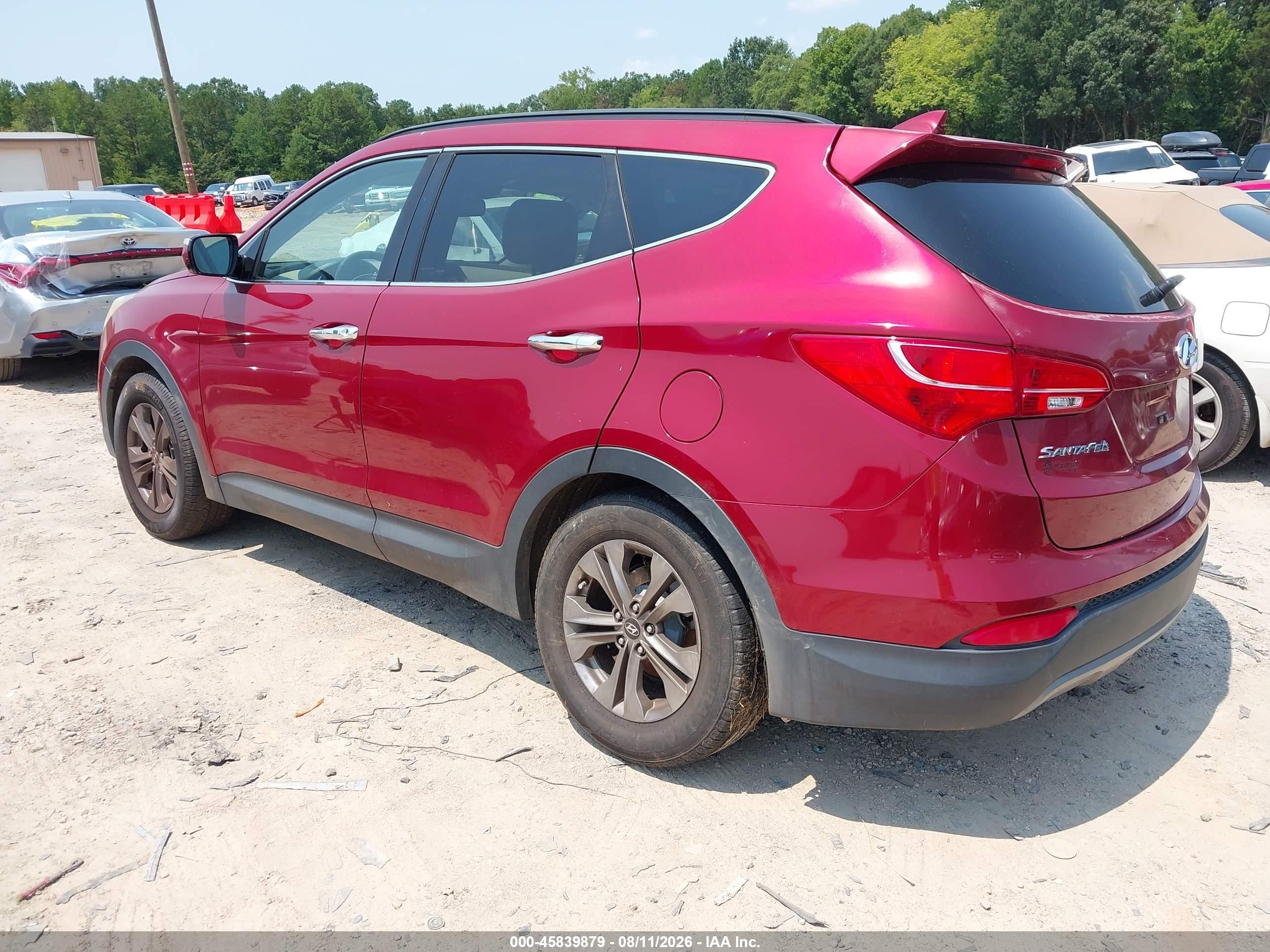 2014 Hyundai Santa Fe Sport 2.4l Red vin: 5XYZU3LB8EG157559