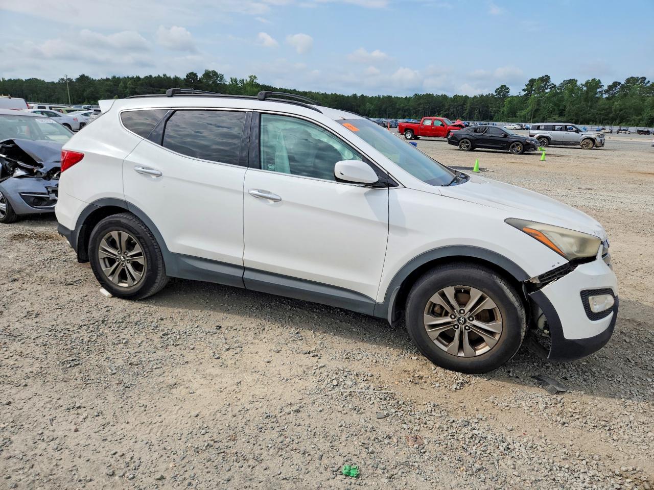 2014 Hyundai Santa Fe Sport 2.4l White vin: 5XYZU3LB8EG165550