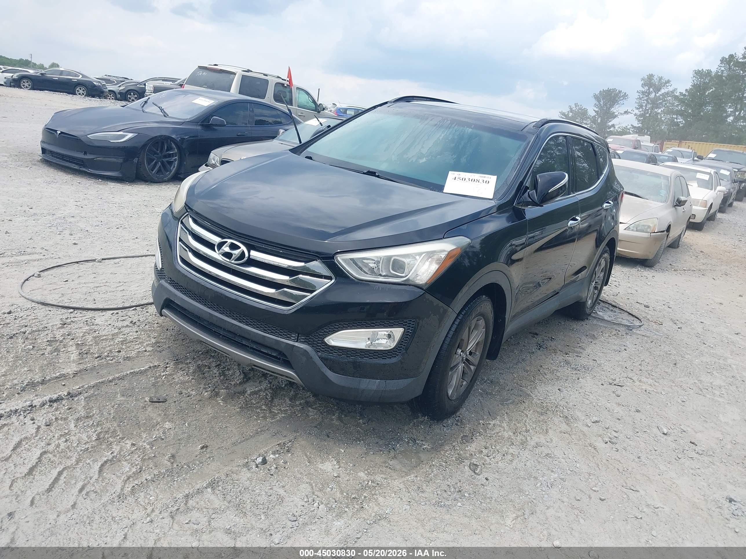 2014 Hyundai Santa Fe Sport 2.4l Черный vin: 5XYZU3LB8EG176290