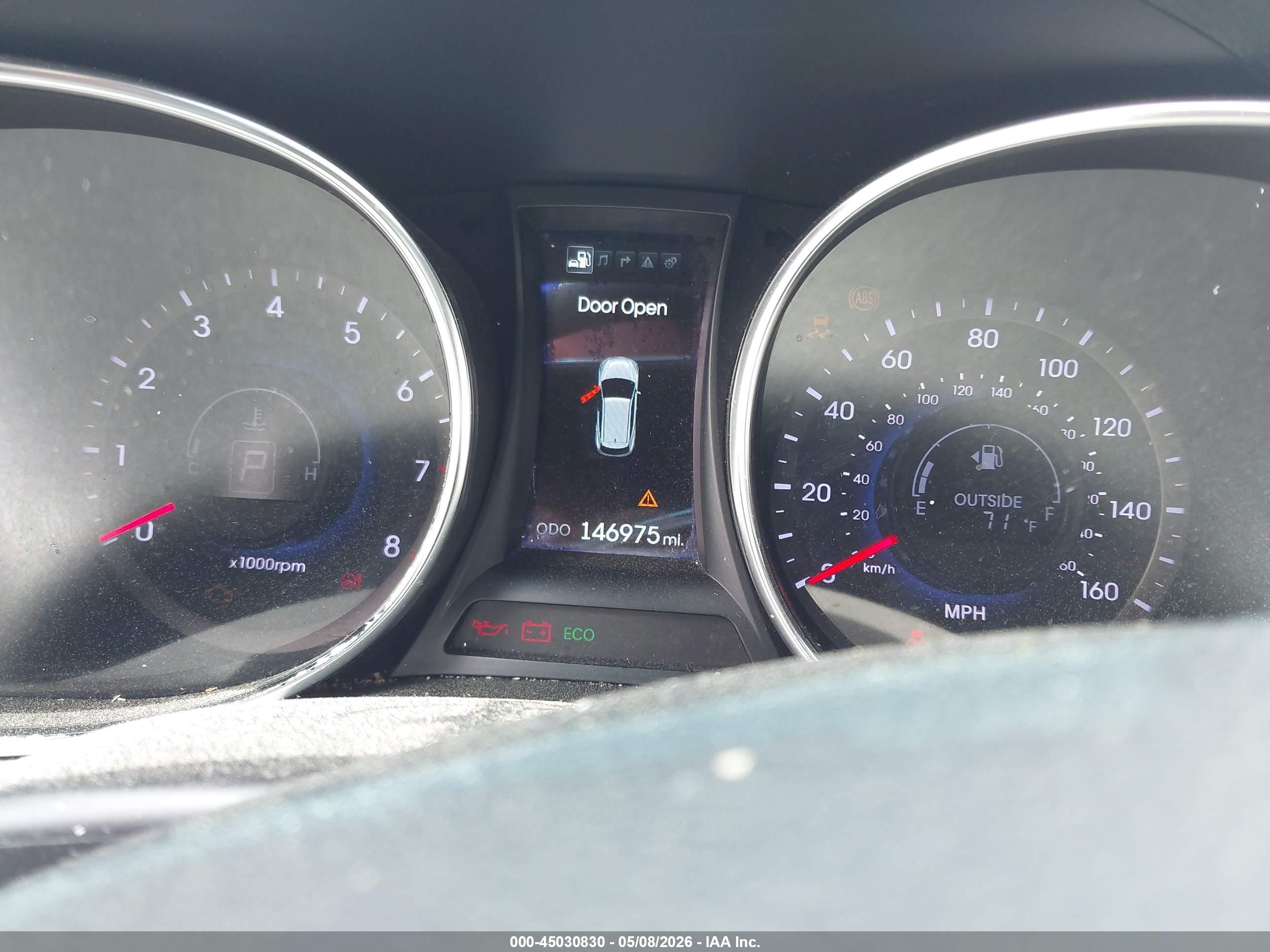 2014 Hyundai Santa Fe Sport 2.4l Черный vin: 5XYZU3LB8EG176290