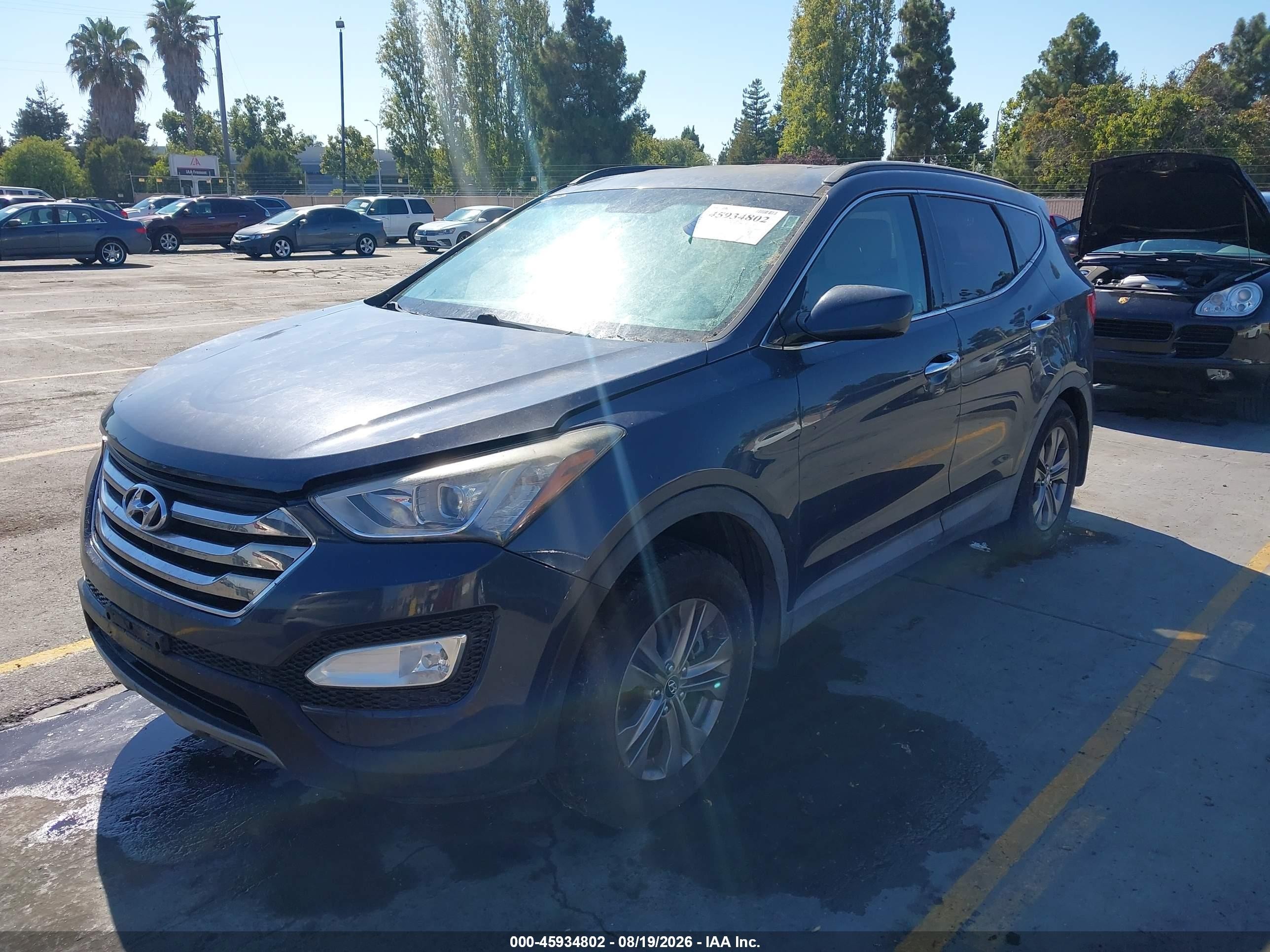 2014 Hyundai Santa Fe Sport 2.4l Gray vin: 5XYZU3LB8EG176466