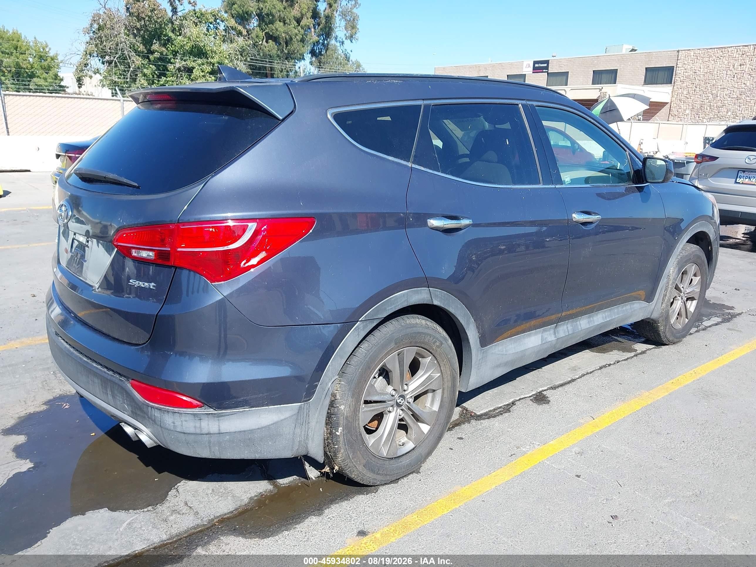 2014 Hyundai Santa Fe Sport 2.4l Gray vin: 5XYZU3LB8EG176466