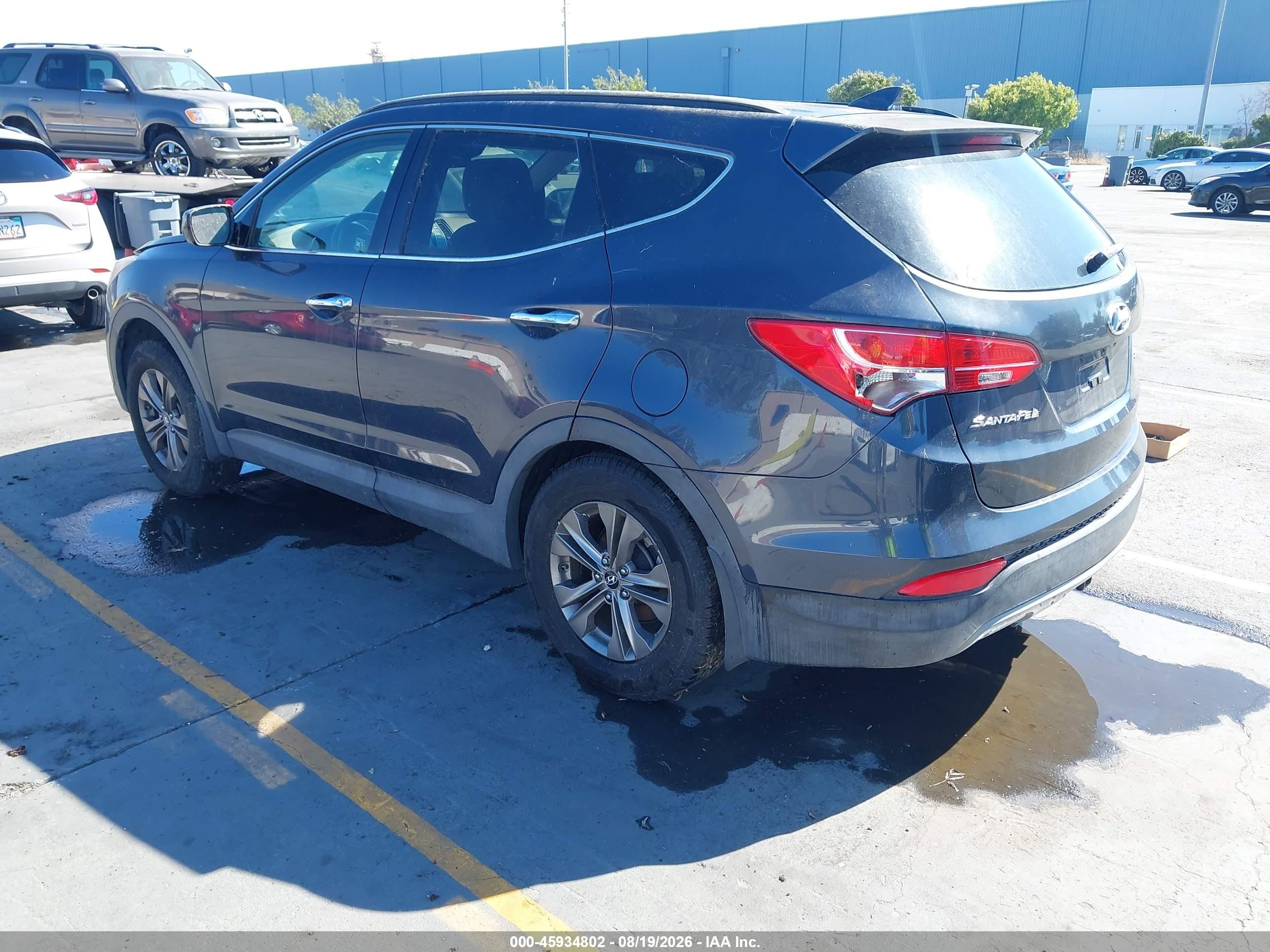 2014 Hyundai Santa Fe Sport 2.4l Gray vin: 5XYZU3LB8EG176466