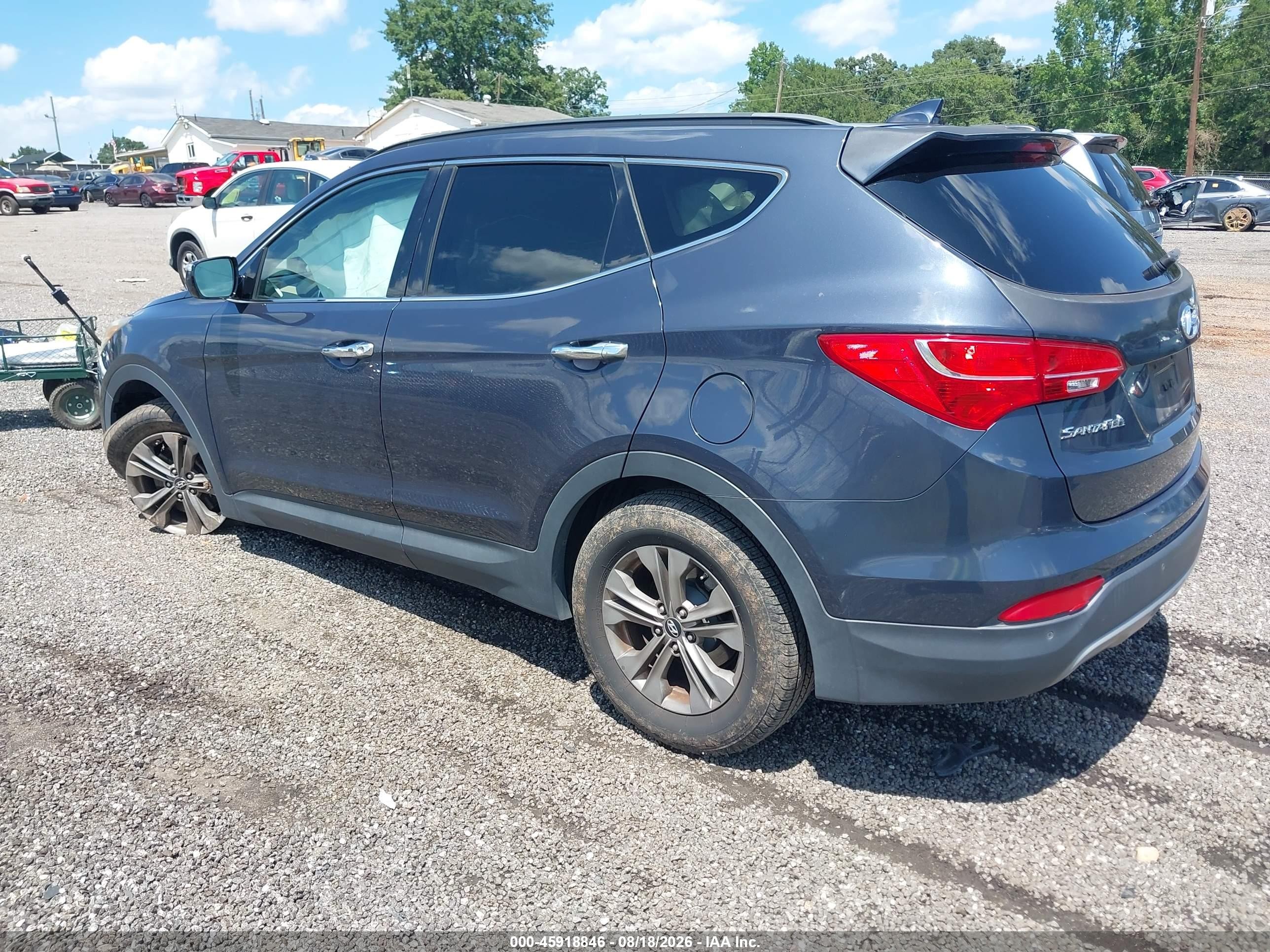 2014 Hyundai Santa Fe Sport 2.4l Blue vin: 5XYZU3LB8EG182316