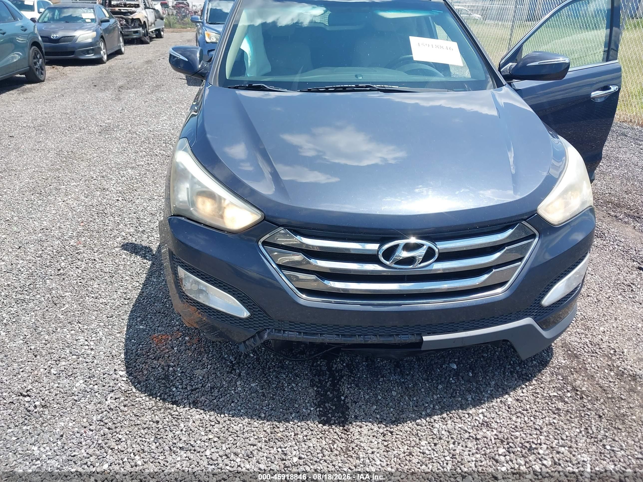 2014 Hyundai Santa Fe Sport 2.4l Blue vin: 5XYZU3LB8EG182316