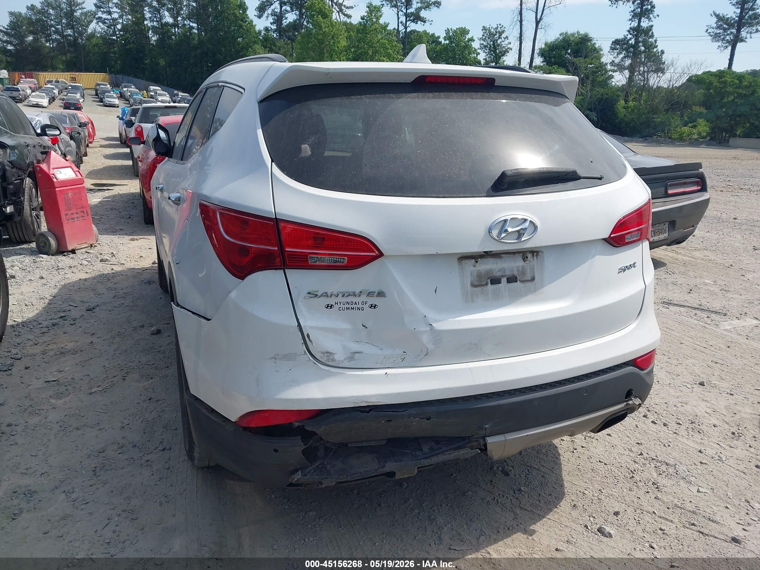 2014 Hyundai Santa Fe Sport 2.4l White vin: 5XYZU3LB8EG187659