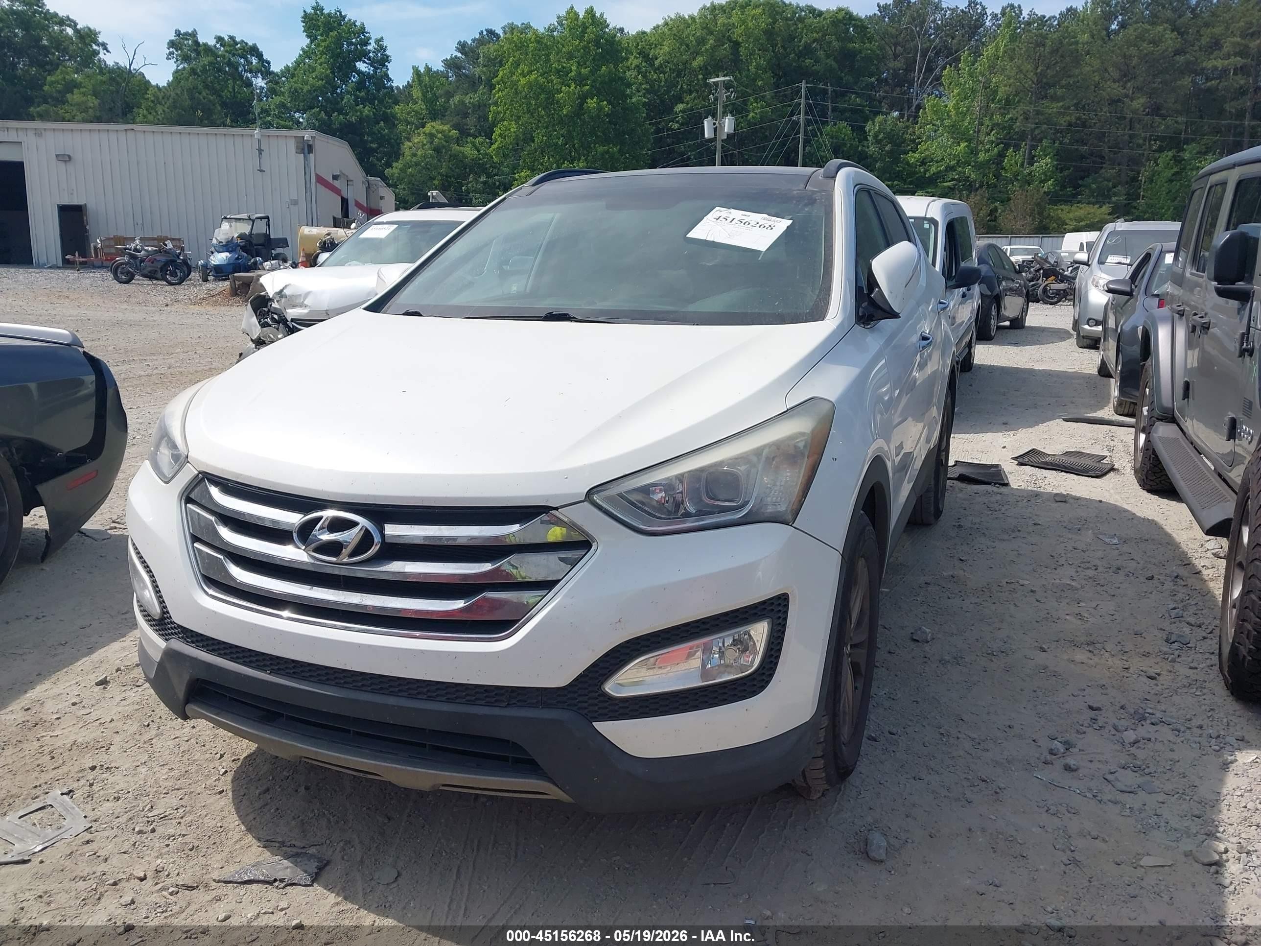 2014 Hyundai Santa Fe Sport 2.4l White vin: 5XYZU3LB8EG187659