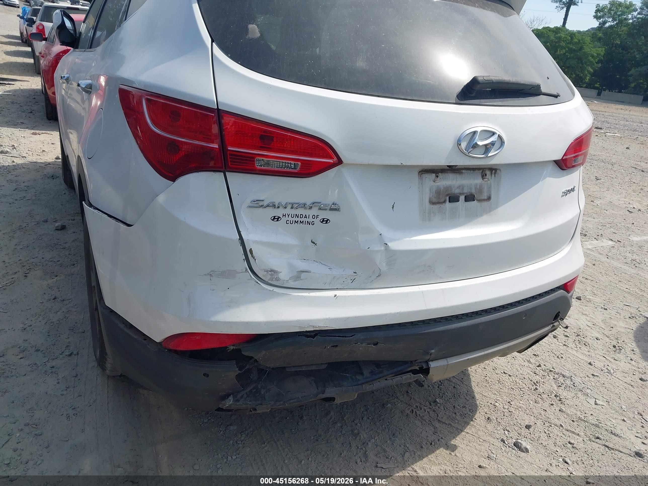 2014 Hyundai Santa Fe Sport 2.4l White vin: 5XYZU3LB8EG187659