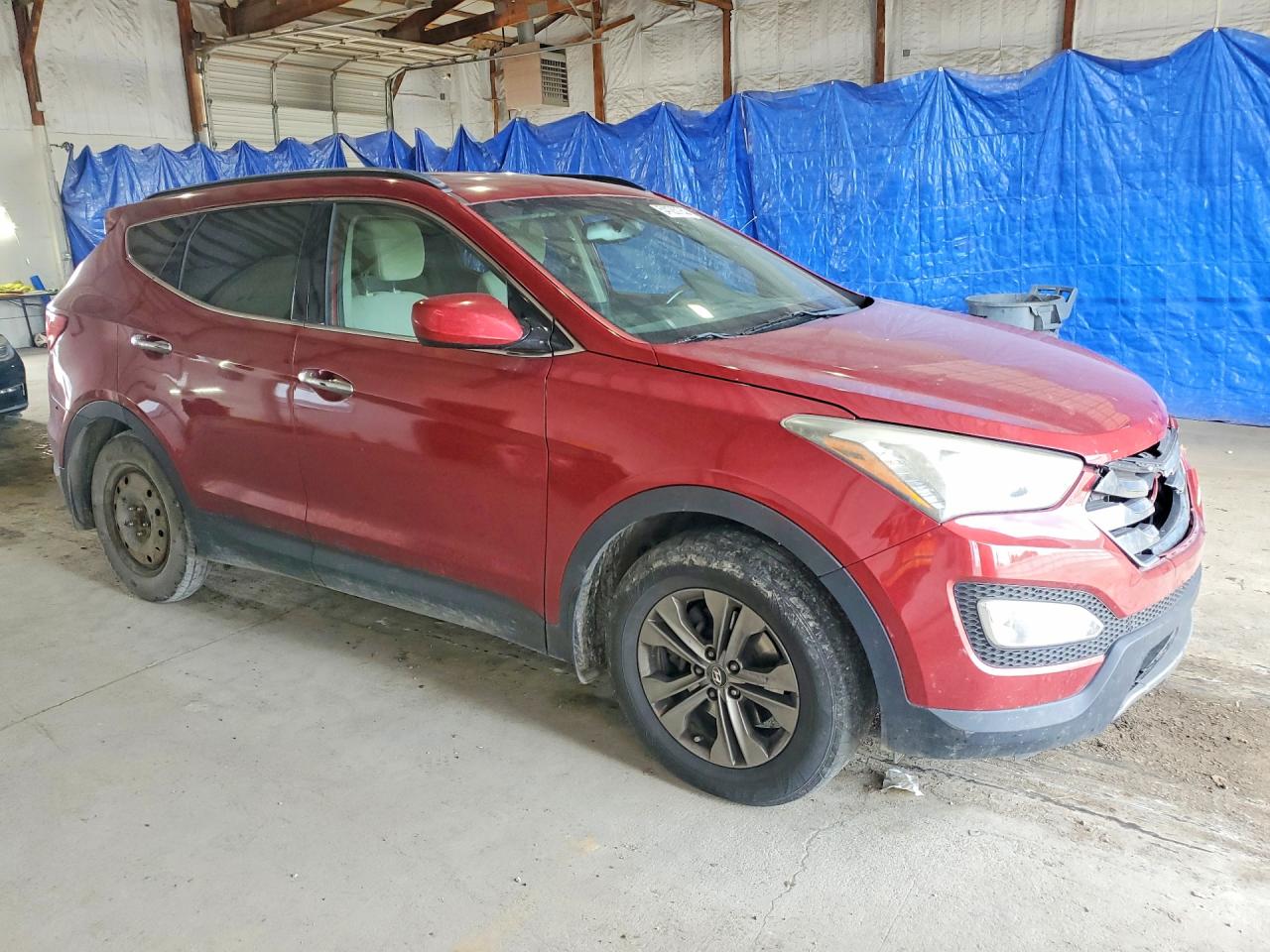 2014 Hyundai Santa Fe Sport 2.4l Red vin: 5XYZU3LB8EG198290