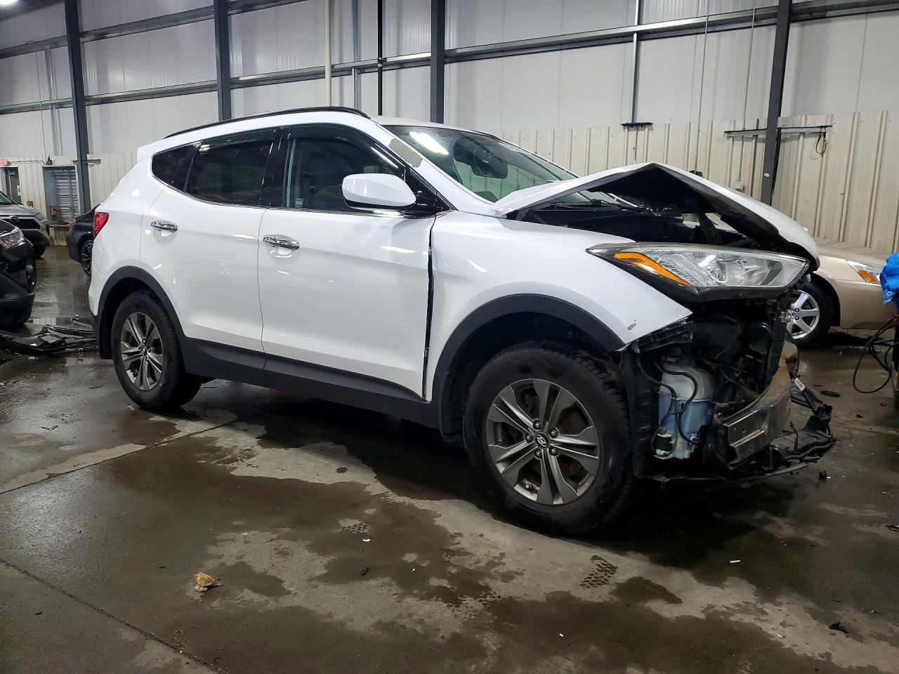2014 Hyundai Santa Fe Sport 2.4l White vin: 5XYZU3LB8EG209241