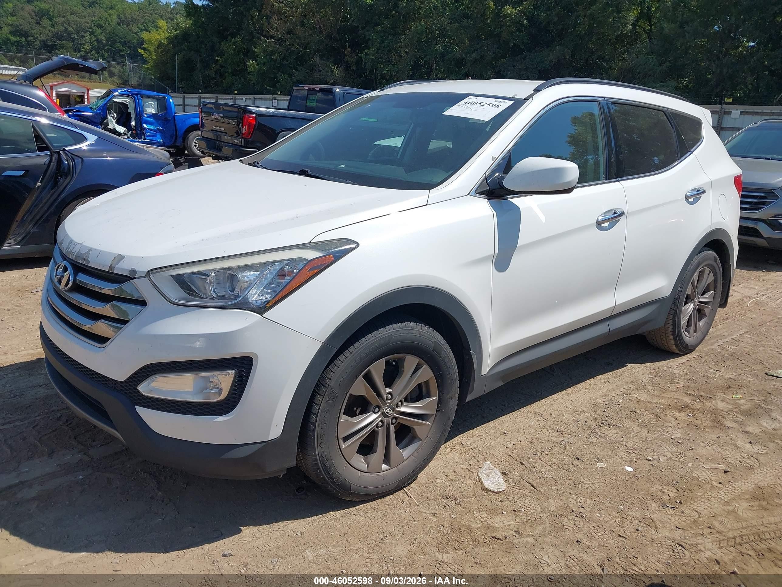 2015 Hyundai Santa Fe Sport 2.4l White vin: 5XYZU3LB8FG238966