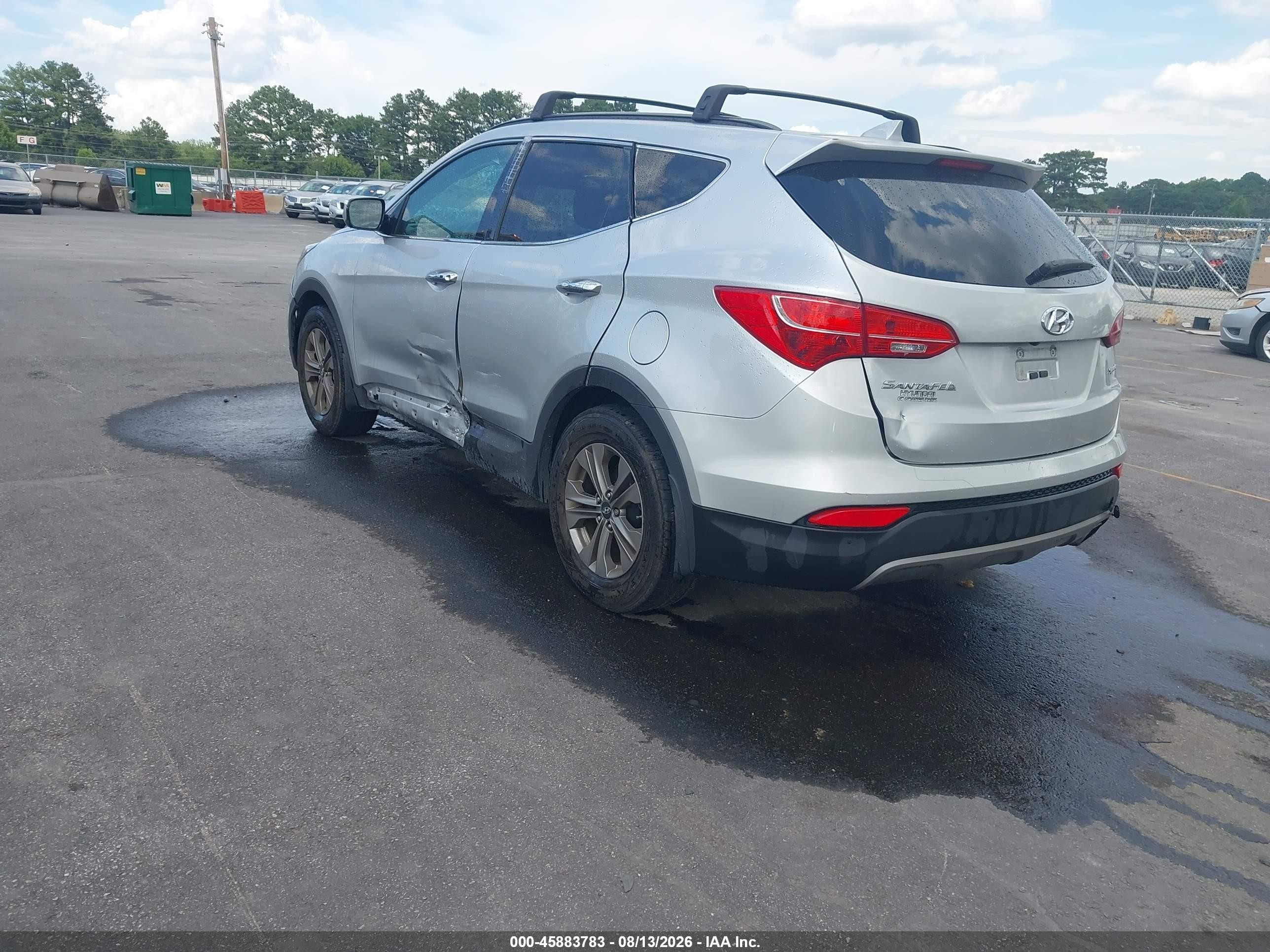 2015 Hyundai Santa Fe Sport 2.4l Silver vin: 5XYZU3LB8FG285284