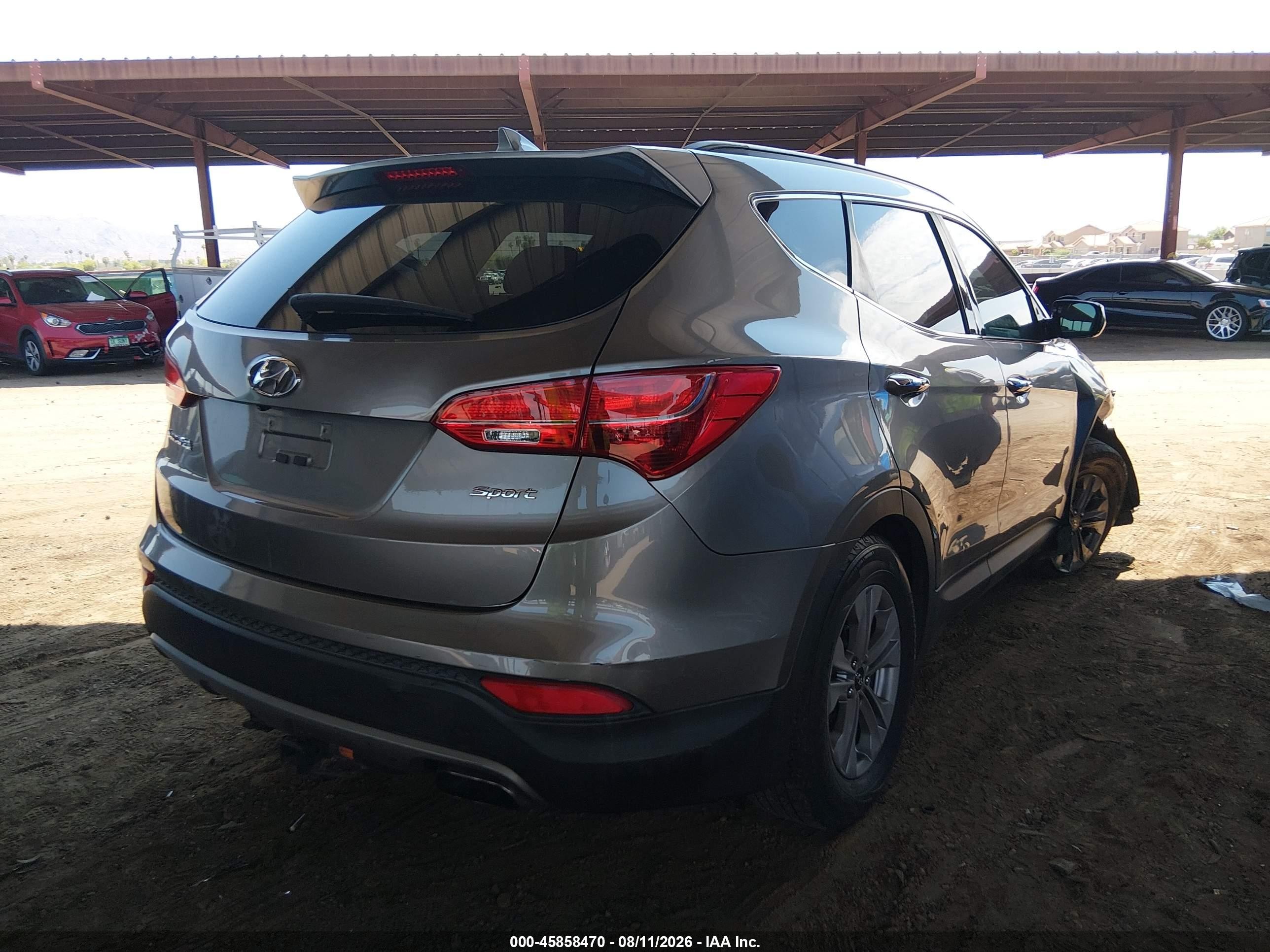 2015 Hyundai Santa Fe Sport 2.4l Gray vin: 5XYZU3LB8FG287374