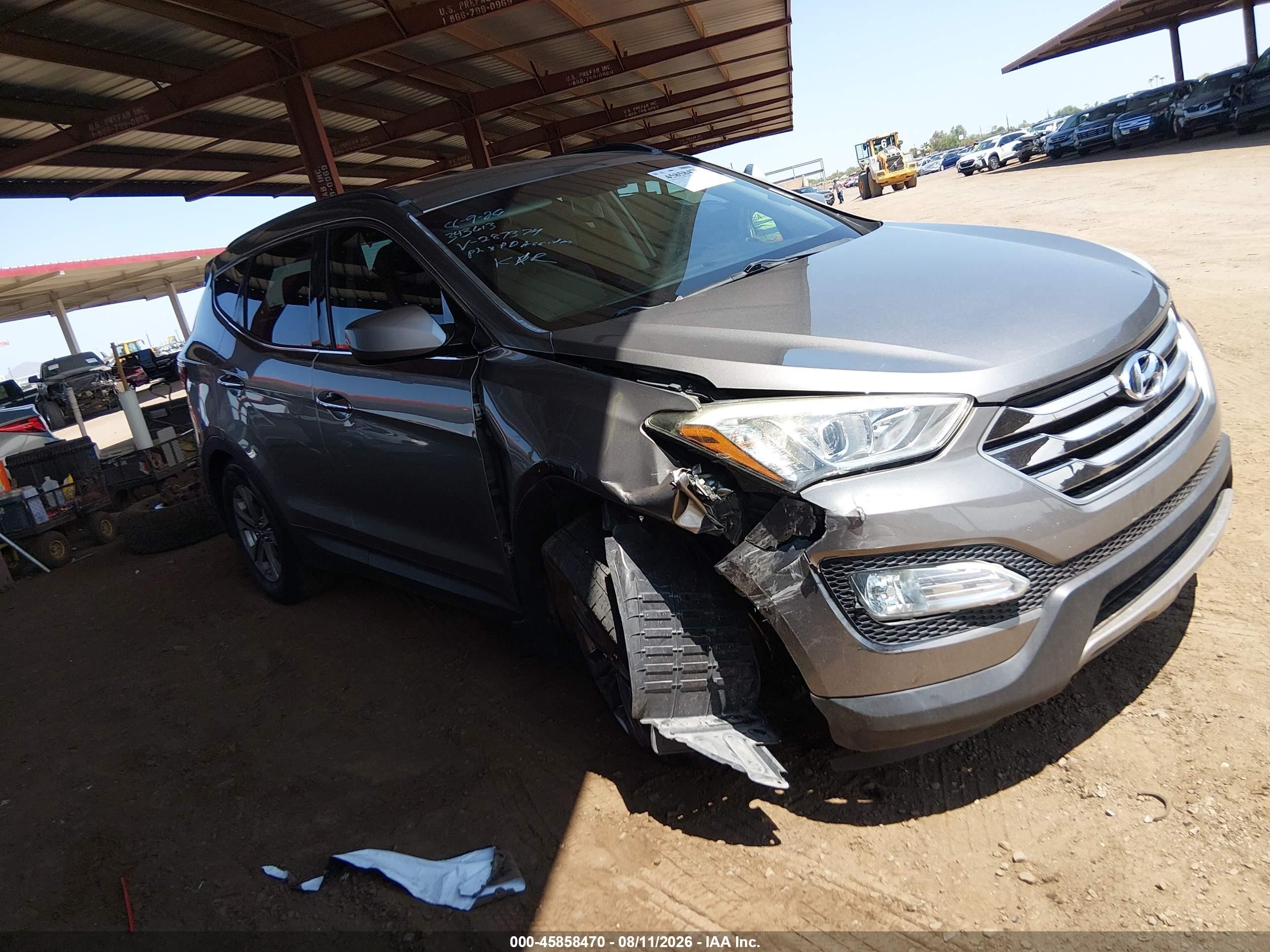 2015 Hyundai Santa Fe Sport 2.4l Gray vin: 5XYZU3LB8FG287374