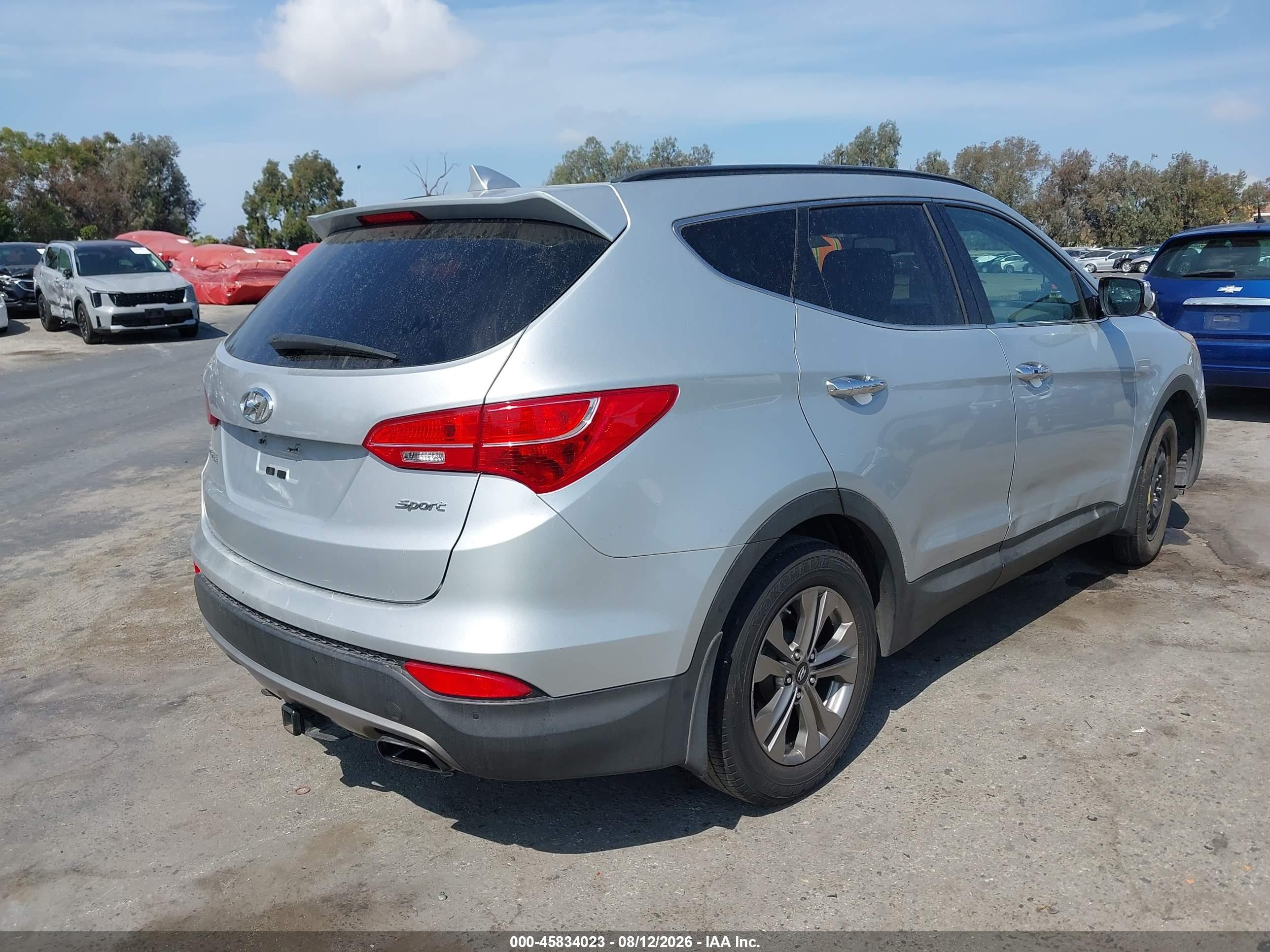 2015 Hyundai Santa Fe Sport 2.4l Silver vin: 5XYZU3LB8FG291876