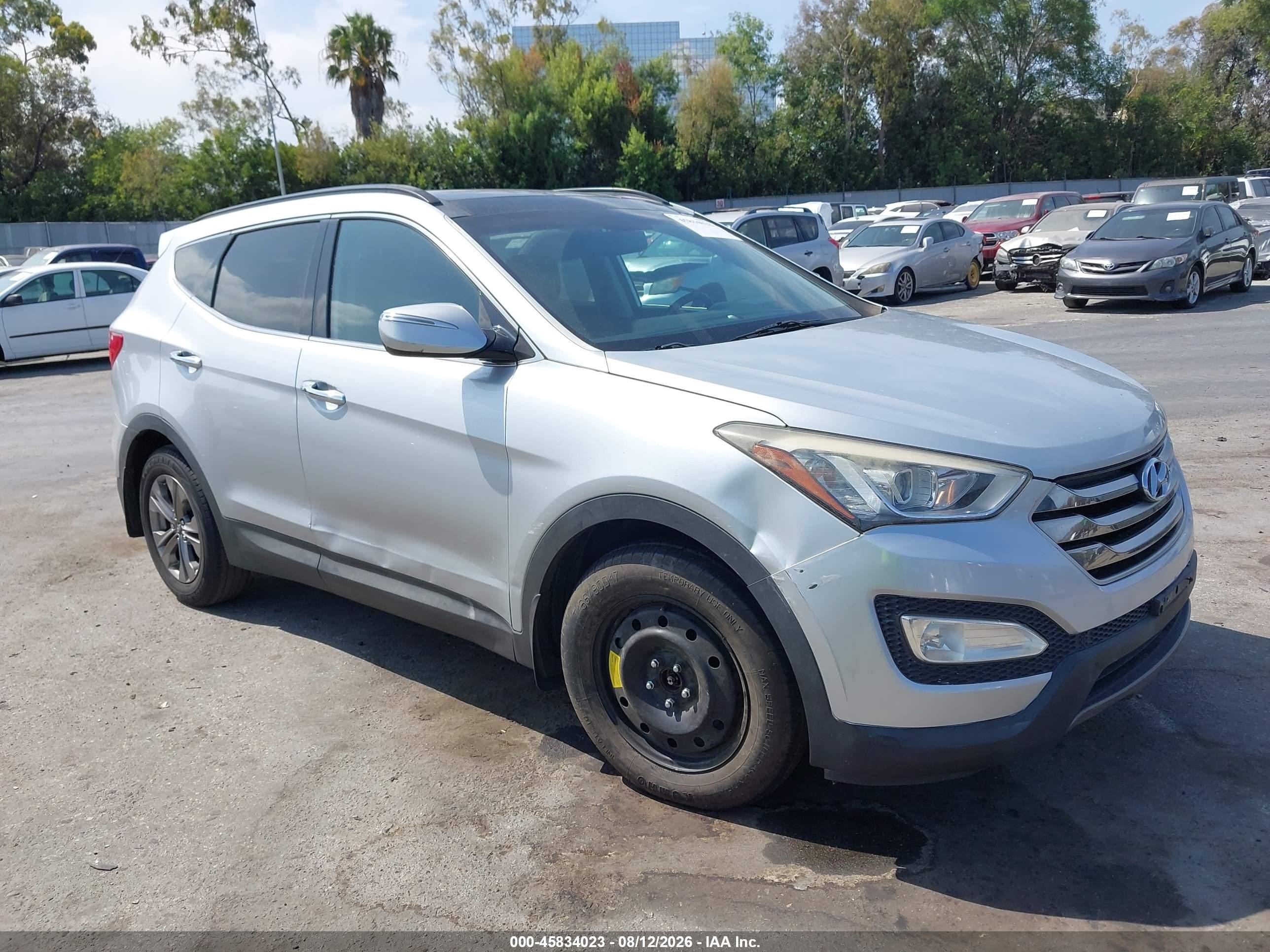2015 Hyundai Santa Fe Sport 2.4l Silver vin: 5XYZU3LB8FG291876