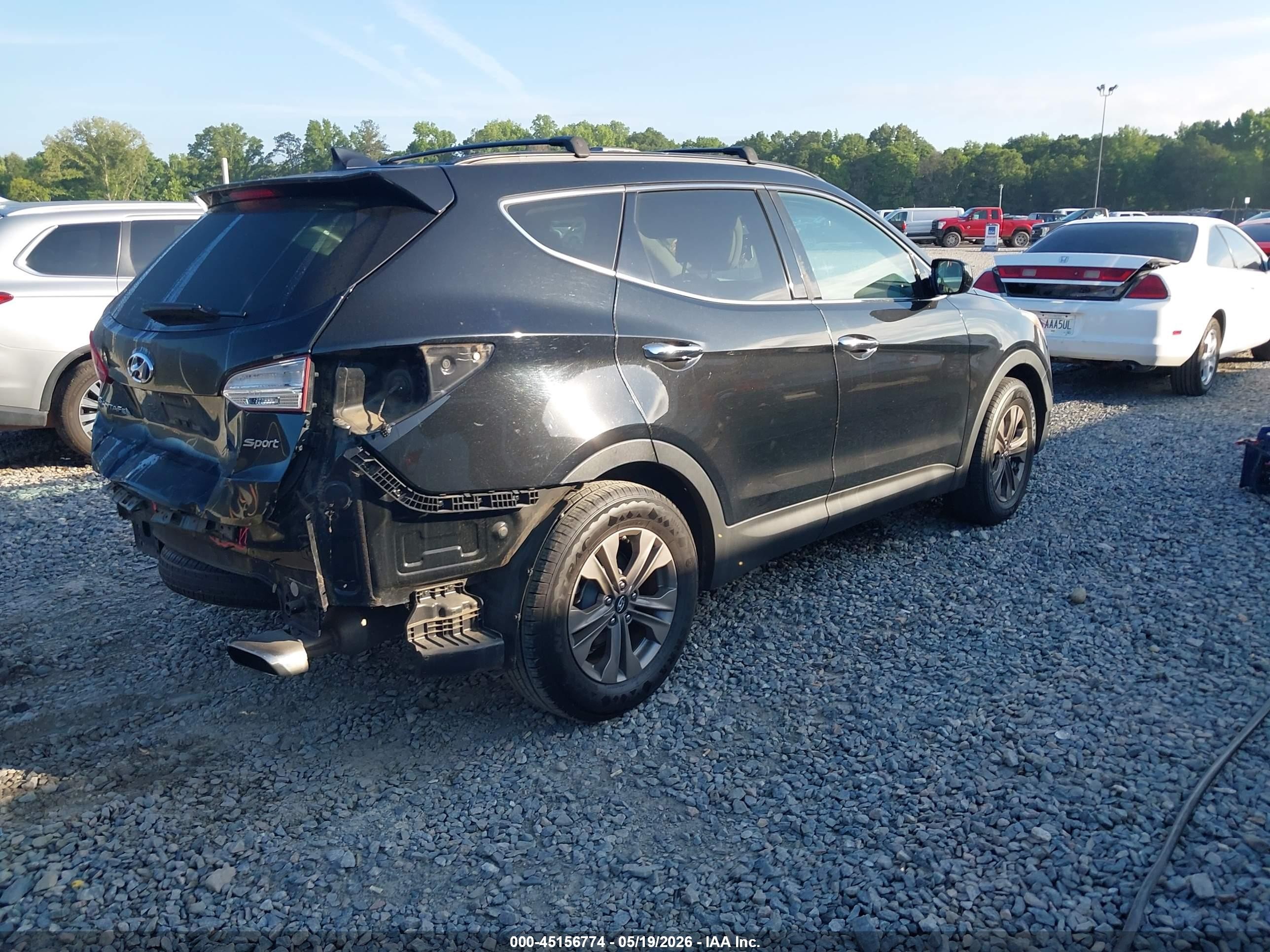 2016 Hyundai Santa Fe Sport 2.4l Black vin: 5XYZU3LB8GG363564