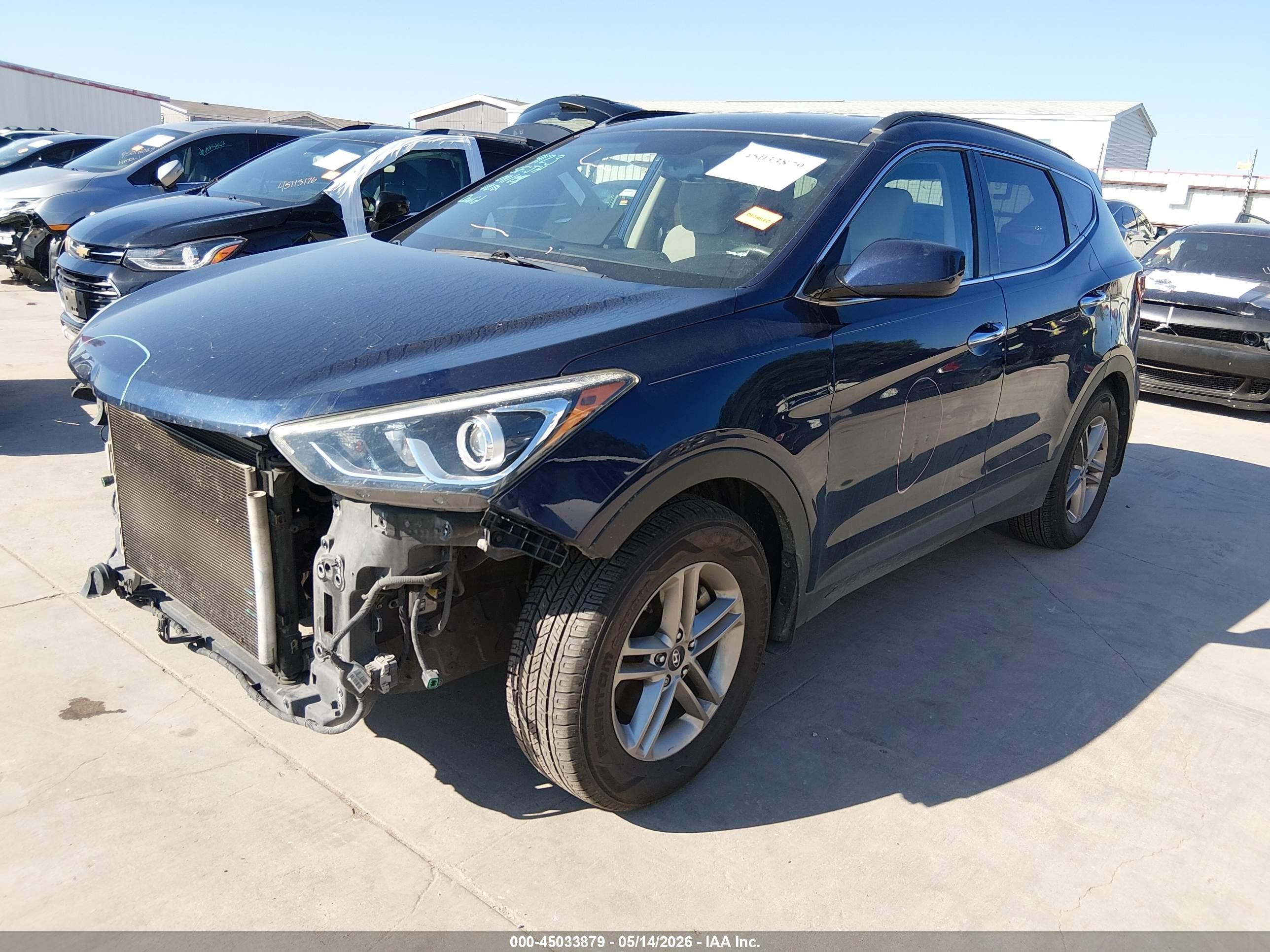 2017 Hyundai Santa Fe Sport 2.4l Dark Blue vin: 5XYZU3LB8HG421710