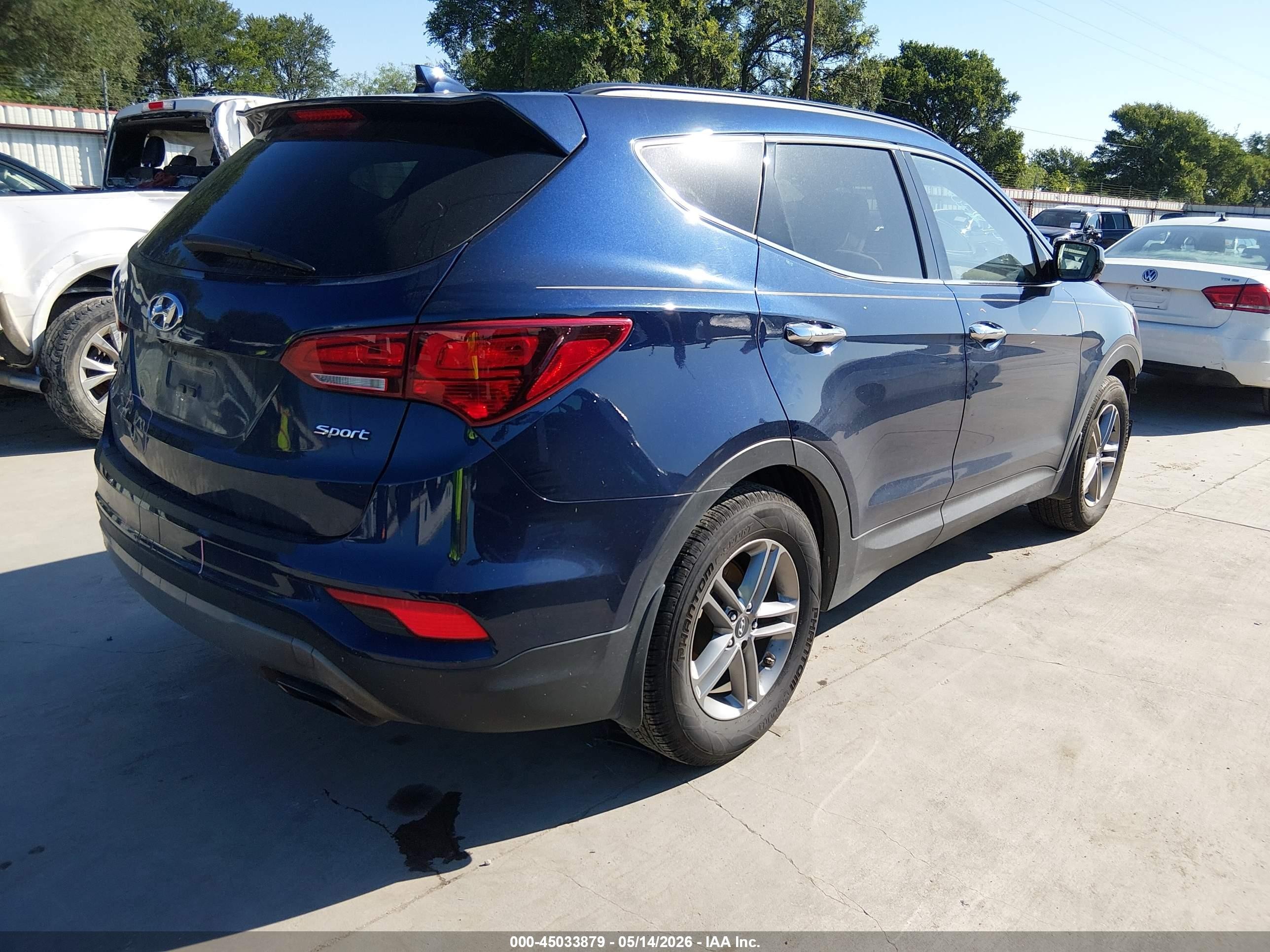 2017 Hyundai Santa Fe Sport 2.4l Dark Blue vin: 5XYZU3LB8HG421710