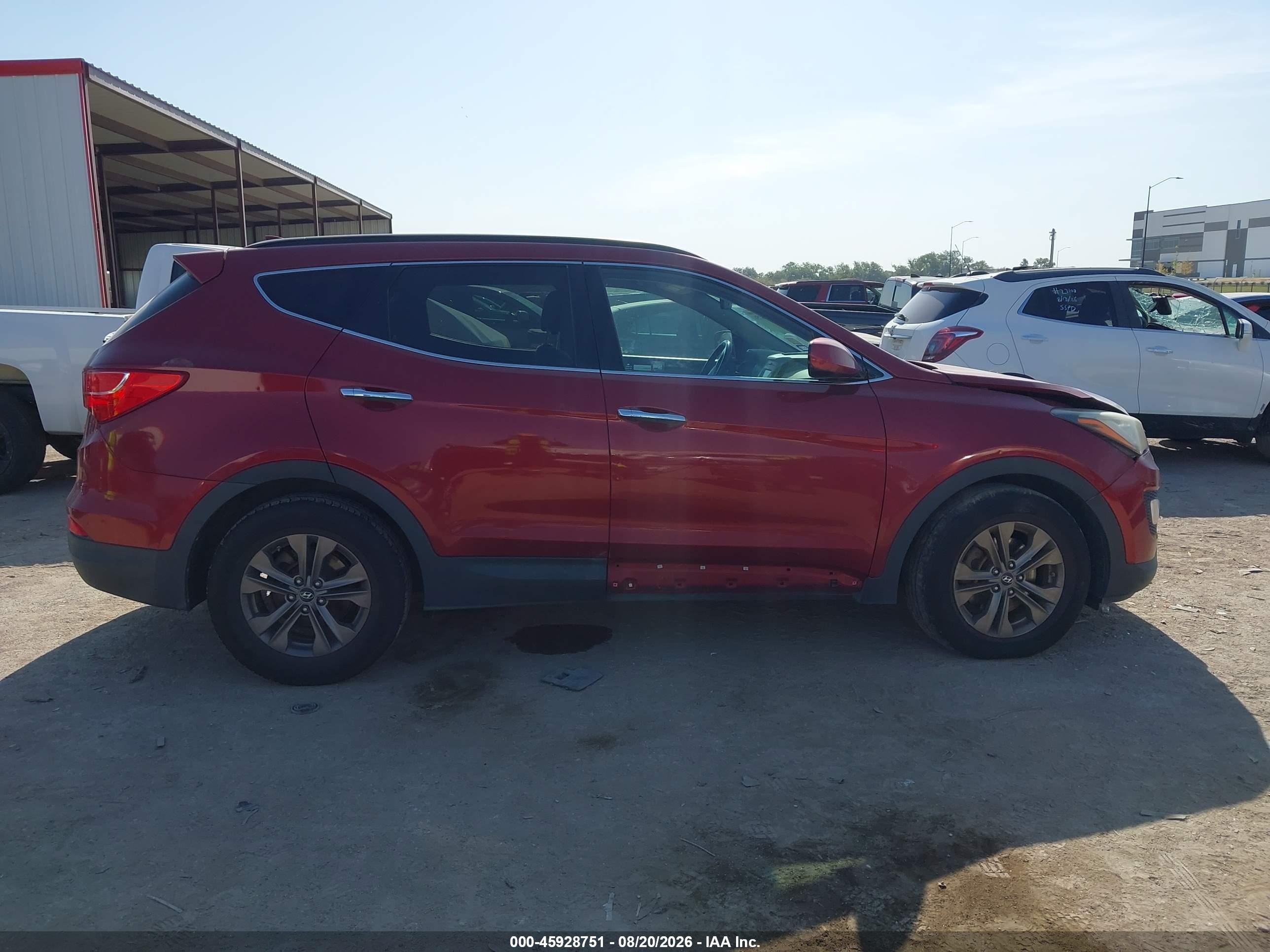 2013 Hyundai Santa Fe Sport Red vin: 5XYZU3LB9DG009225