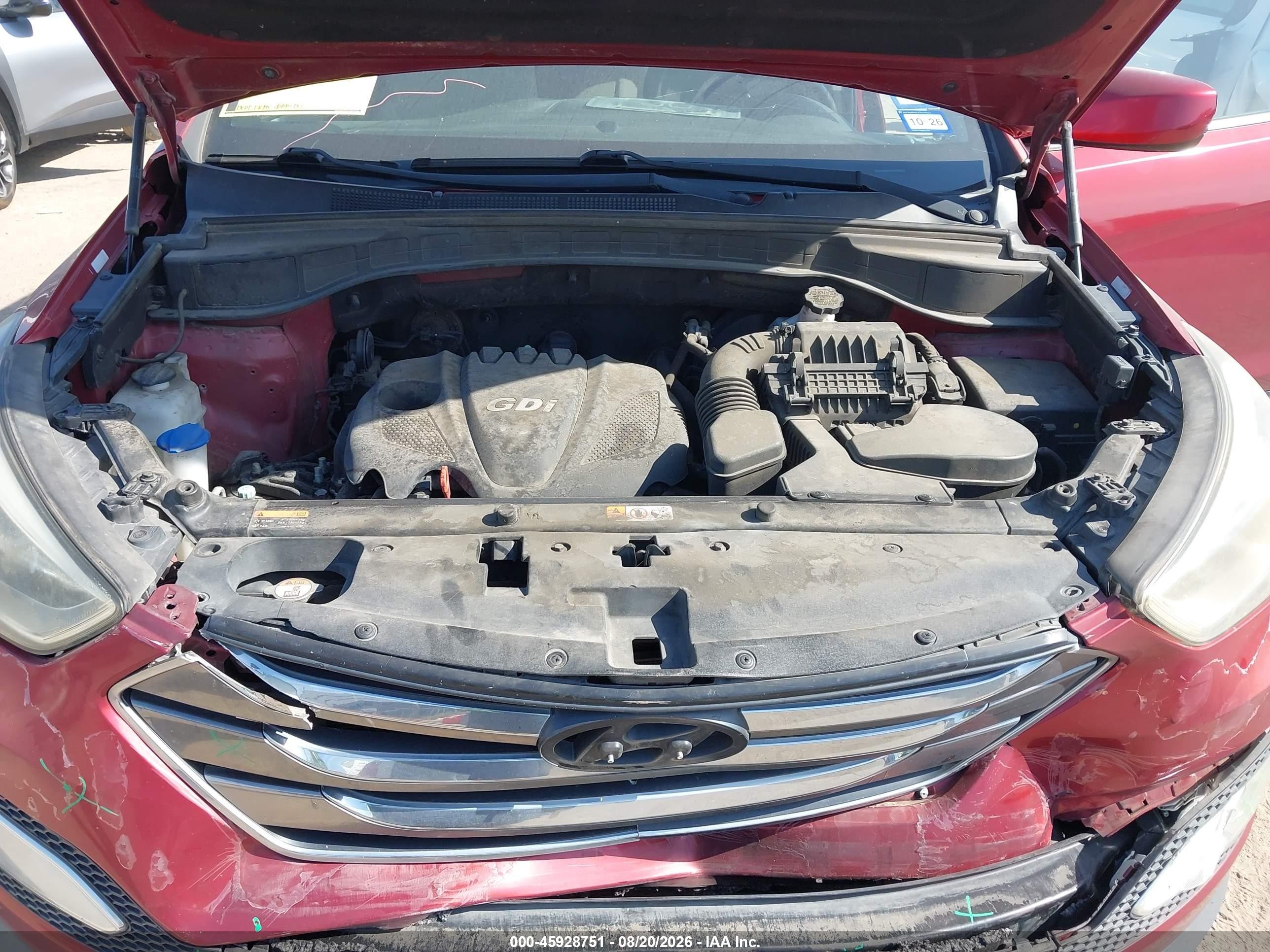 2013 Hyundai Santa Fe Sport Red vin: 5XYZU3LB9DG009225