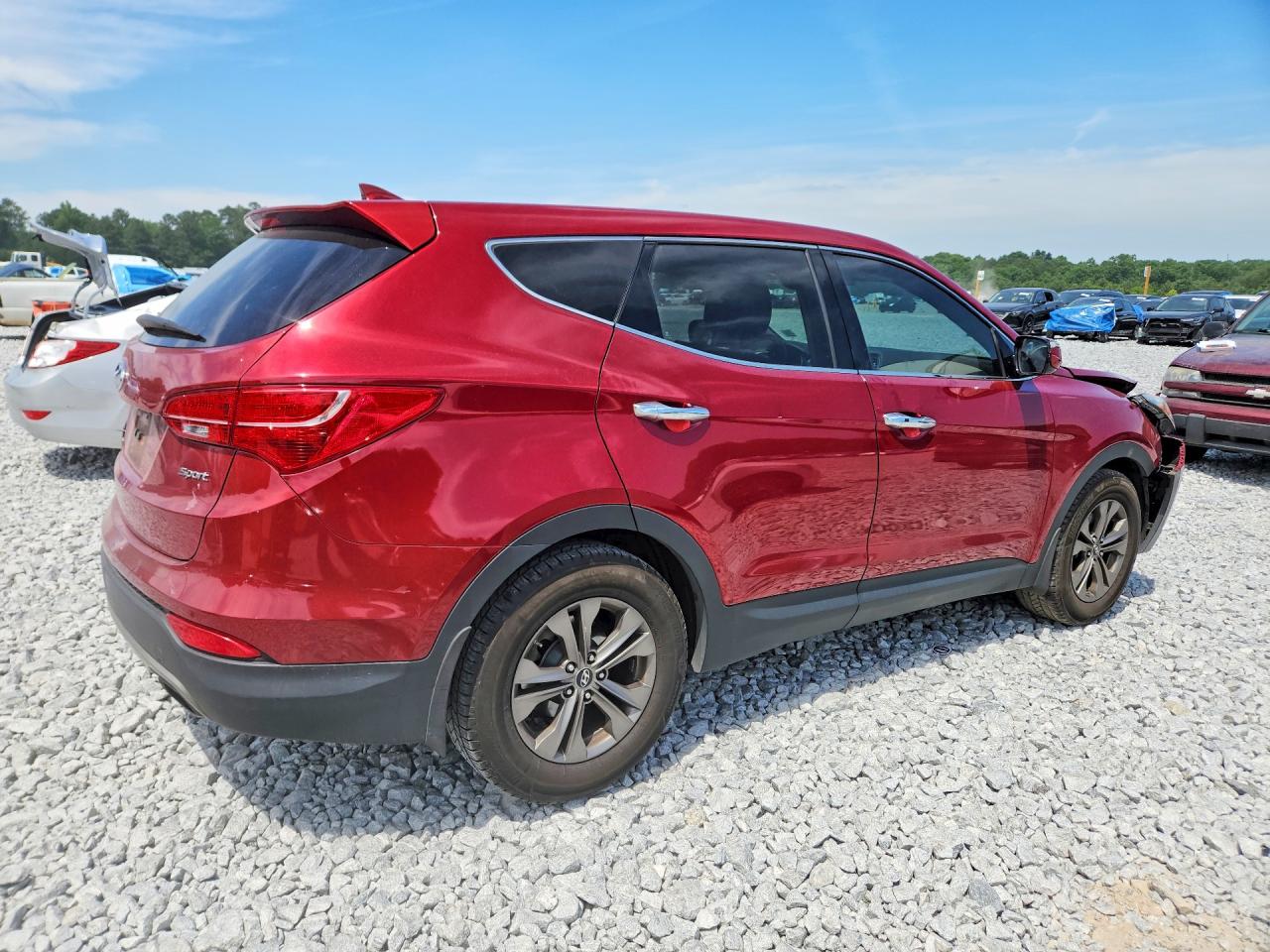 2013 Hyundai Santa Fe Sport 2.4l Red vin: 5XYZU3LB9DG056996
