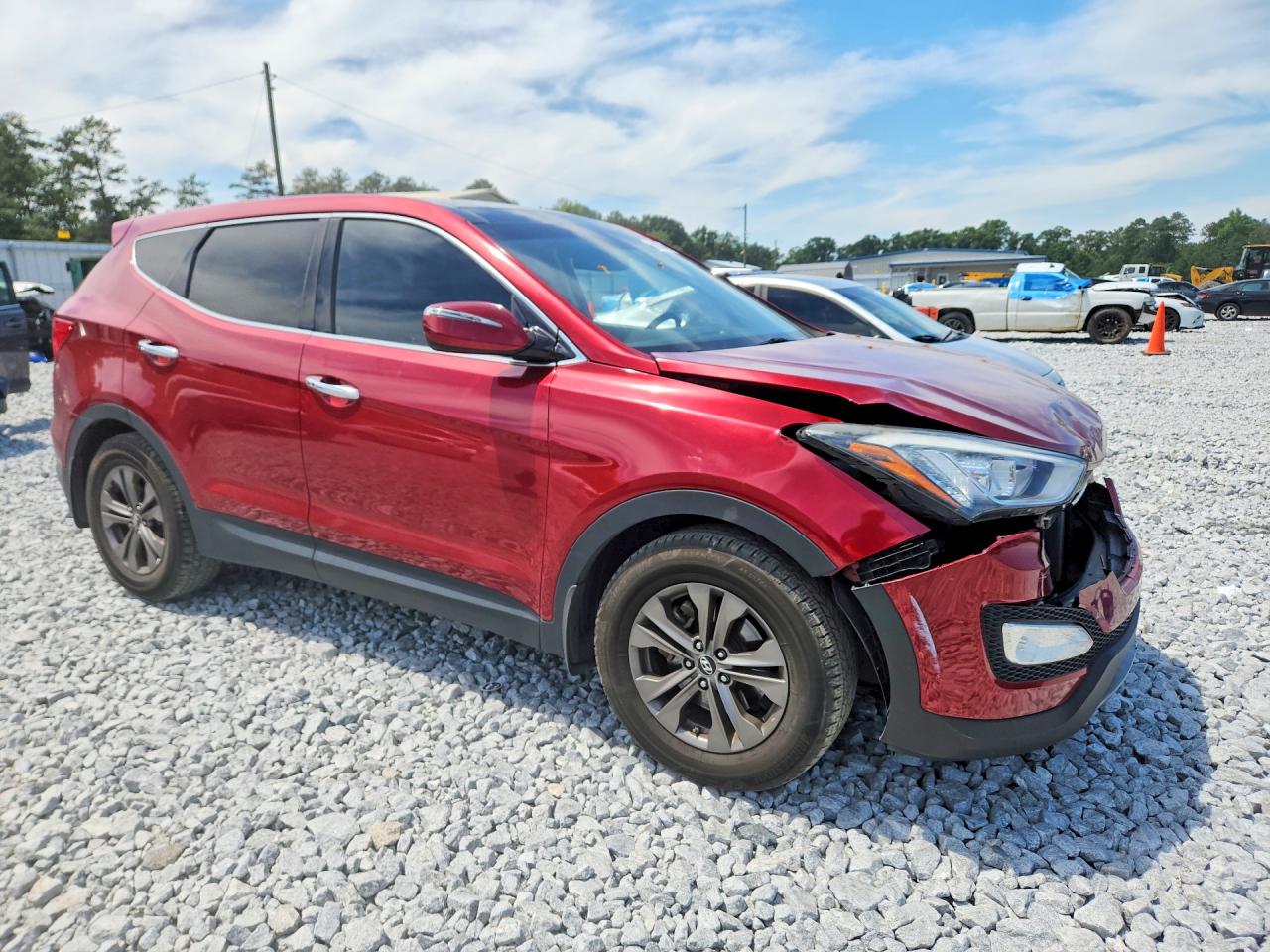 2013 Hyundai Santa Fe Sport 2.4l Red vin: 5XYZU3LB9DG056996