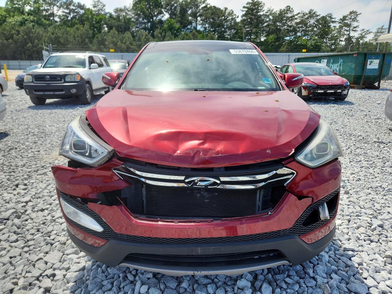 2013 Hyundai Santa Fe Sport 2.4l Red vin: 5XYZU3LB9DG056996