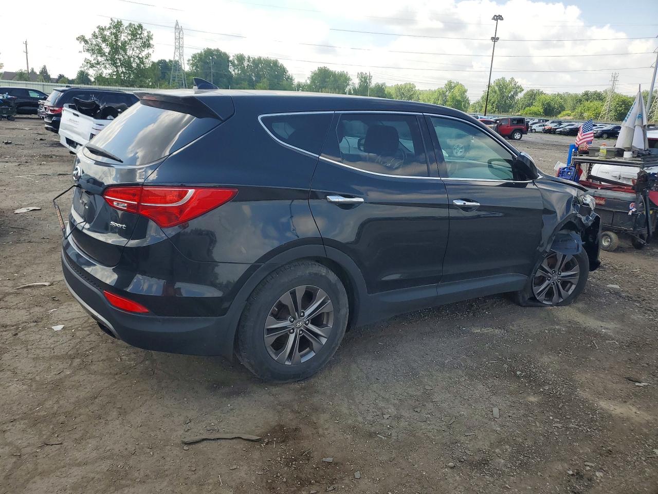 2013 Hyundai Santa Fe Sport 2.4l Black vin: 5XYZU3LB9DG070266