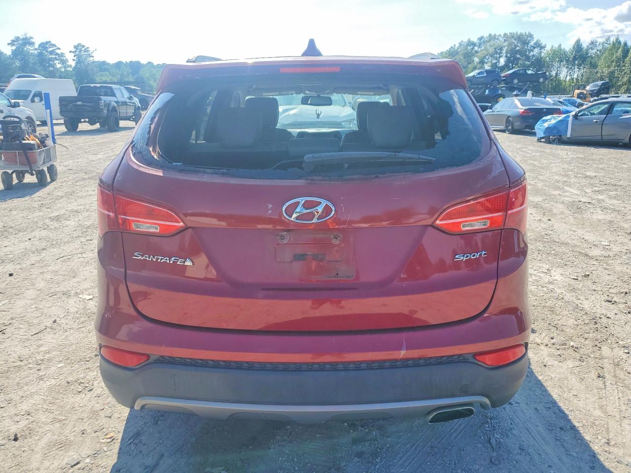 2013 Hyundai Santa Fe Sport 2.4l Red vin: 5XYZU3LB9DG072888