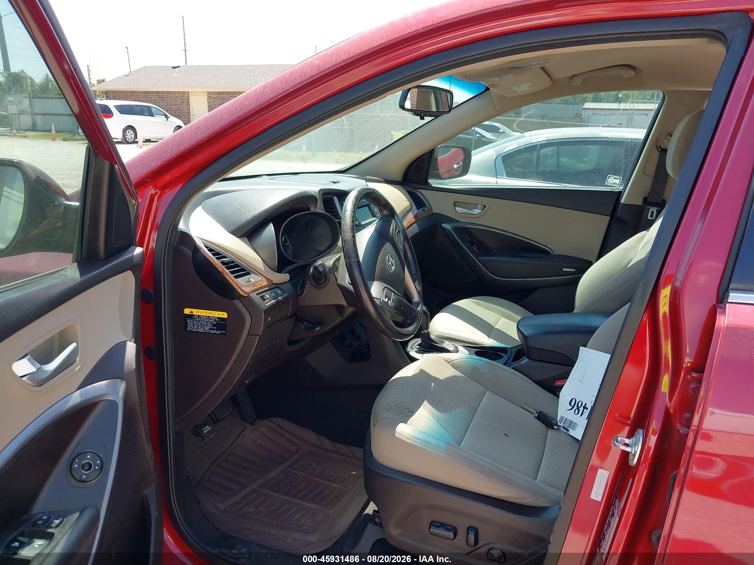 2013 Hyundai Santa Fe Sport Red vin: 5XYZU3LB9DG113651