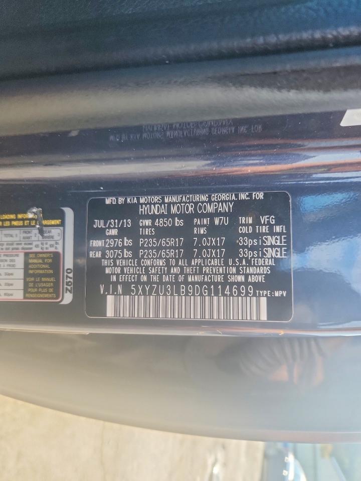2013 Hyundai Santa Fe Sport 2.4l Gray vin: 5XYZU3LB9DG114699