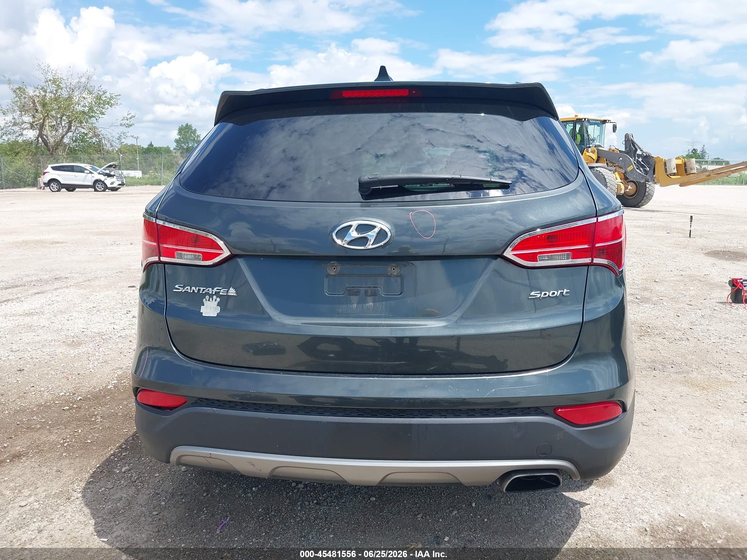 2013 Hyundai Santa Fe Sport Green vin: 5XYZU3LB9DG119594