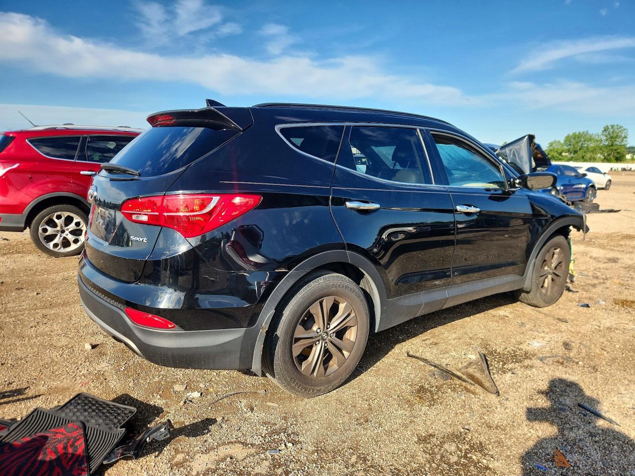 2014 Hyundai Santa Fe Sport 2.4l Black vin: 5XYZU3LB9EG174449