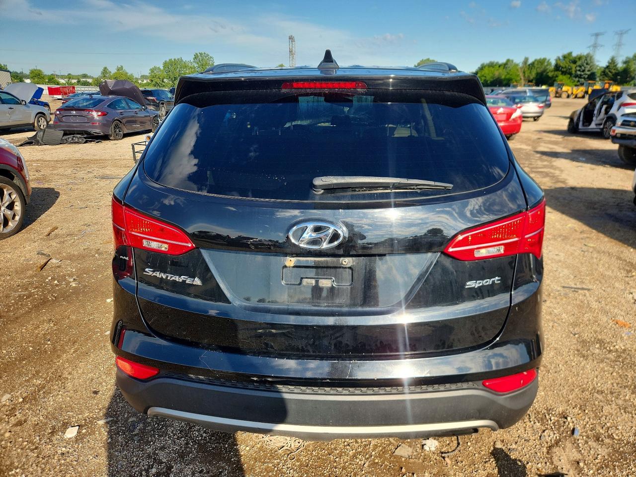 2014 Hyundai Santa Fe Sport 2.4l Black vin: 5XYZU3LB9EG174449