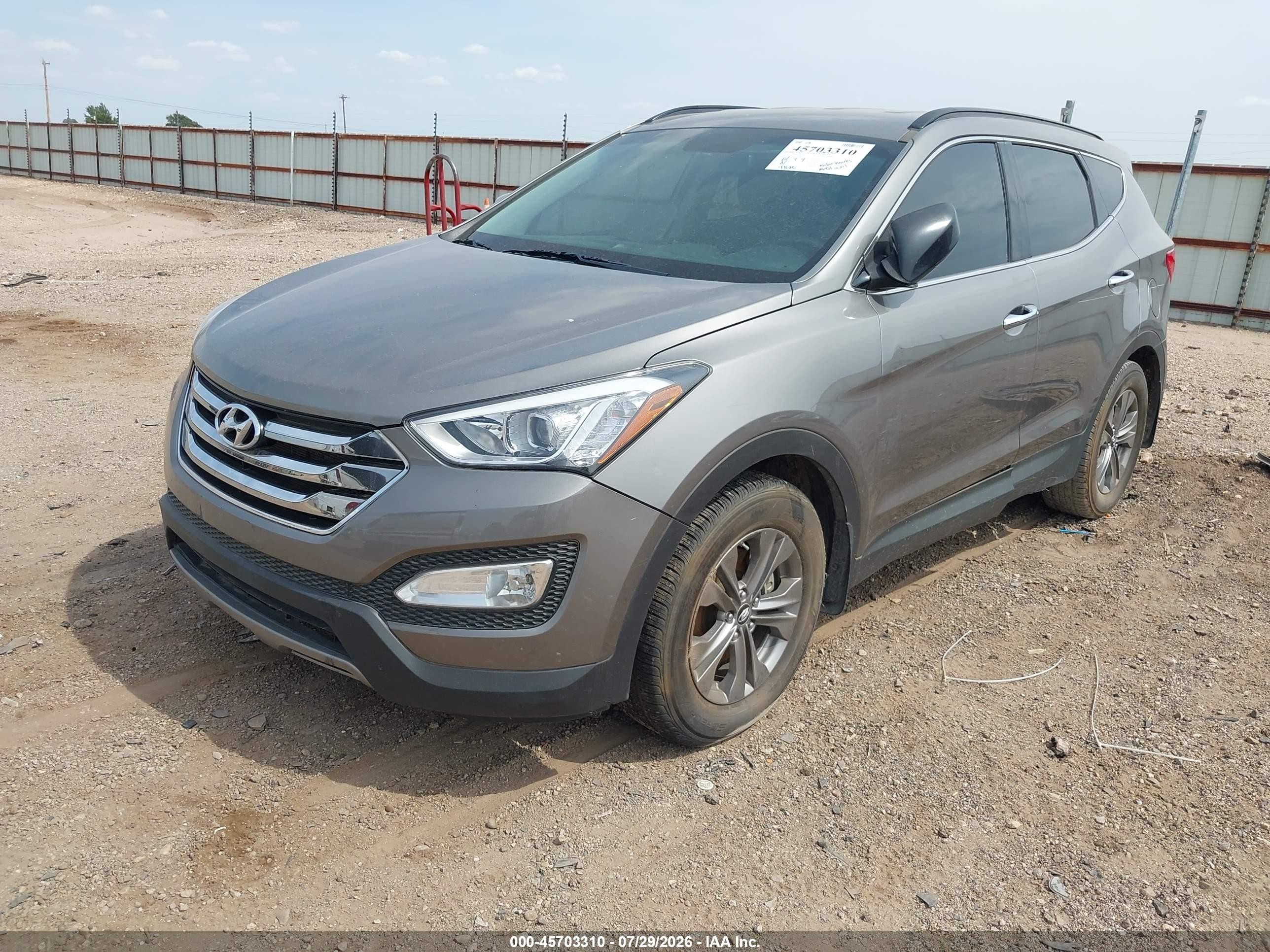 2014 Hyundai Santa Fe Sport 2.4l Gray vin: 5XYZU3LB9EG200824
